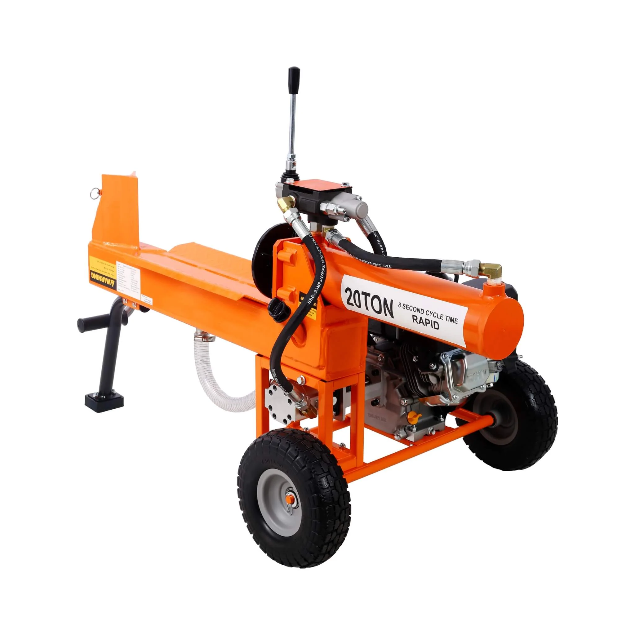 Heavy-Duty 20-Ton 7HP Portable Log Splitter With Auto-Return Hydraulic Ram (SAK15842) - Image 3