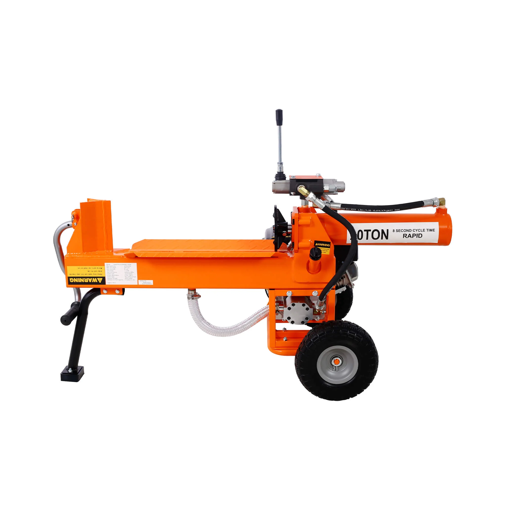 Heavy-Duty 20-Ton 7HP Portable Log Splitter With Auto-Return Hydraulic Ram (SAK15842) - Image 4