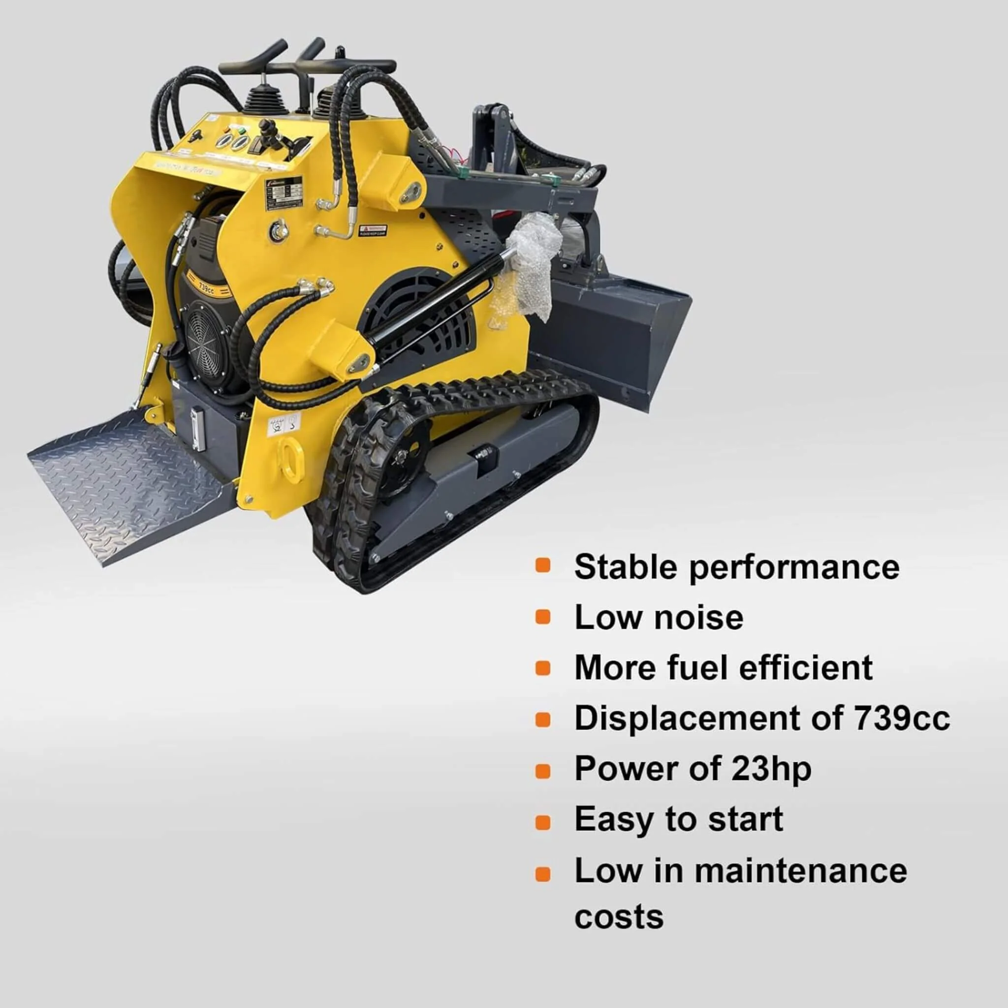 Heavy-Duty 23HP Mini Triangular Skid Steer Bucket Loader (SAK15873) - Image 5