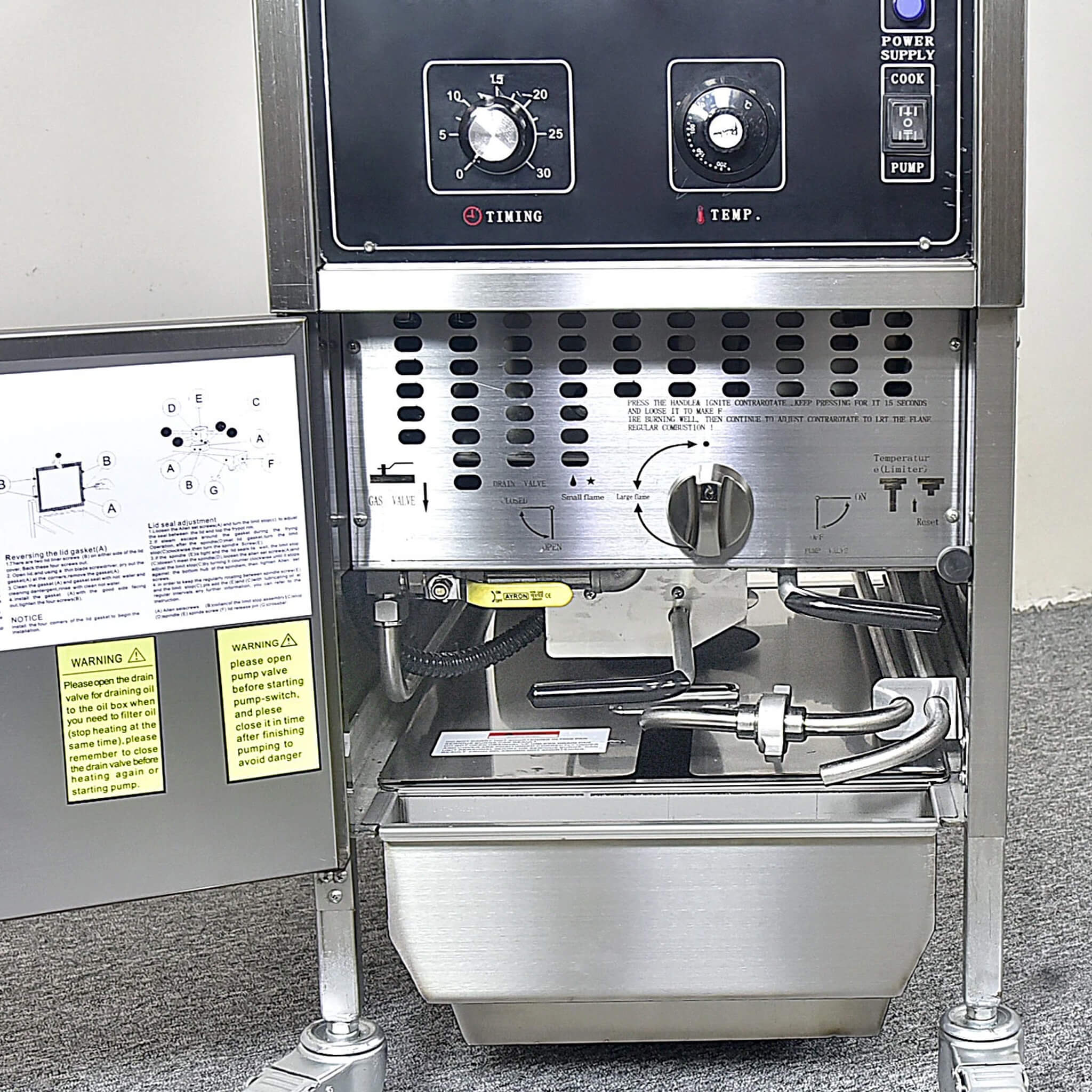 Heavy-Duty 25L Commercial Natural Gas Pressure Fryer With Oil Filtration System (SAK61820) - Image 5