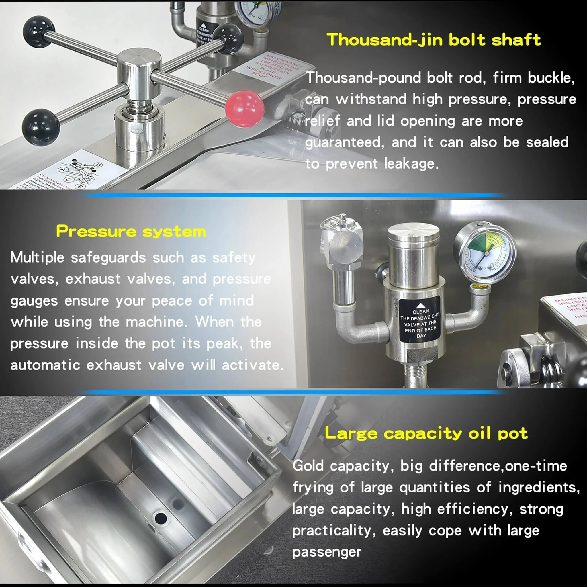 Heavy-Duty 25L Commercial Natural Gas Pressure Fryer With Oil Filtration System (SAK61820) - Image 6