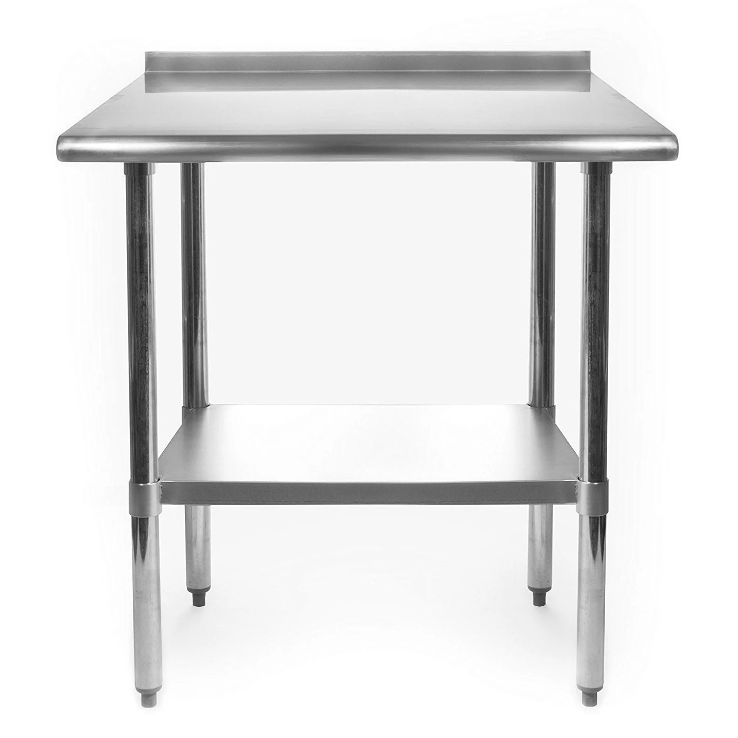Heavy Duty 30 x 24 inch Stainless Steel Restaurant Kitchen Prep Work Table with Backsplash - Image 2
