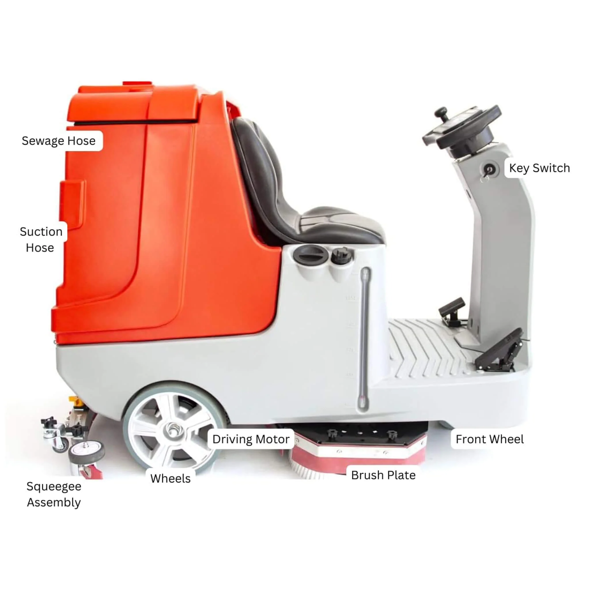 Heavy-Duty 34-Inch Industrial Ride-On Floor Scrubber Machine (SAK63290) - Image 4