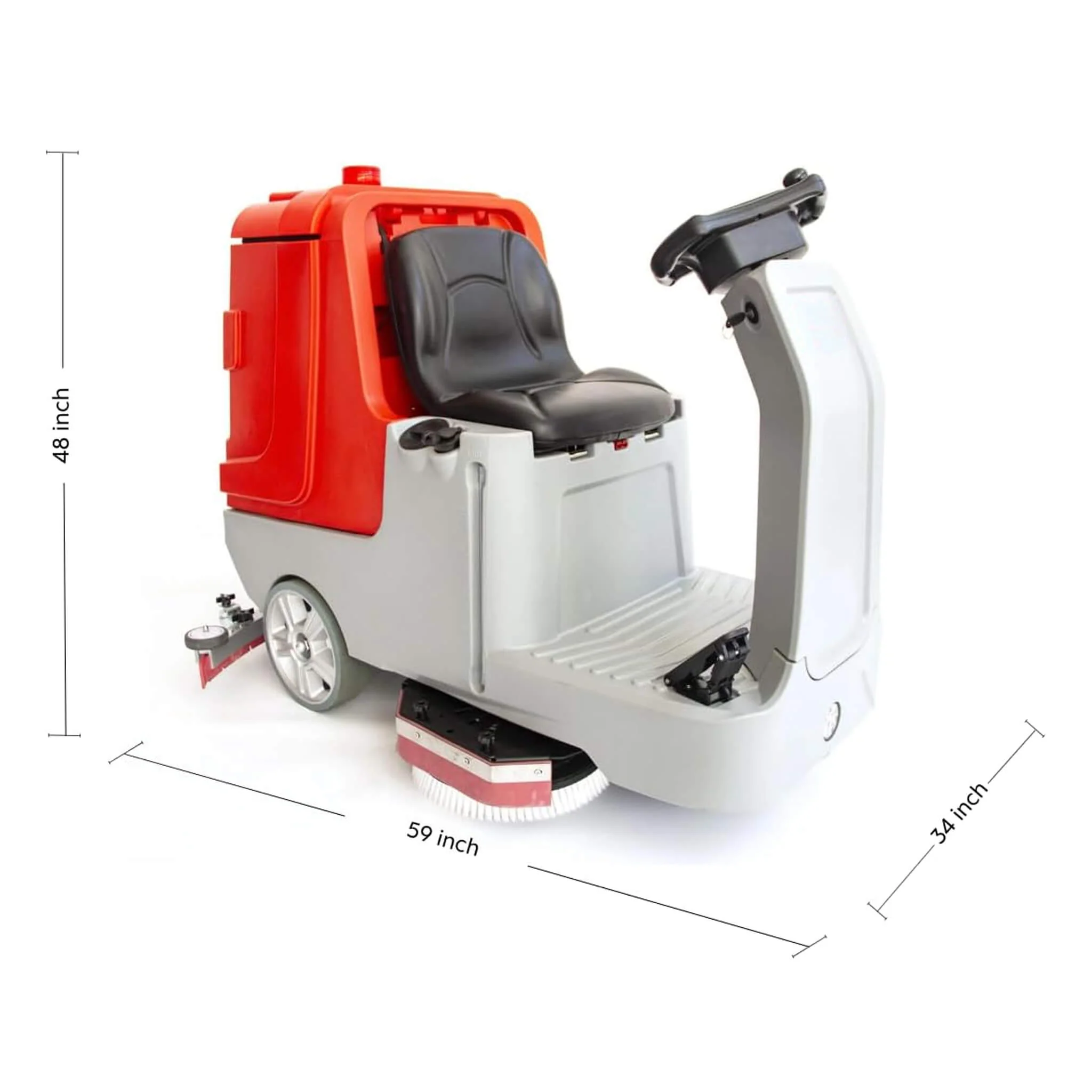 Heavy-Duty 34-Inch Industrial Ride-On Floor Scrubber Machine (SAK63290) - Image 9