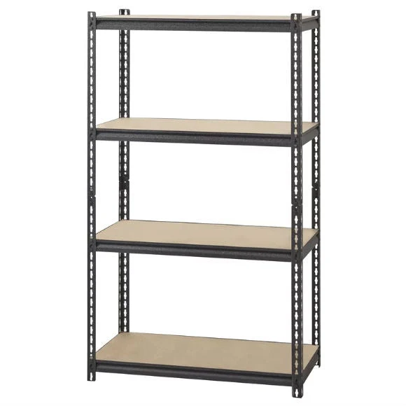 Heavy Duty 4-Shelf Black Storage Rack Shelving Unit - Image 2