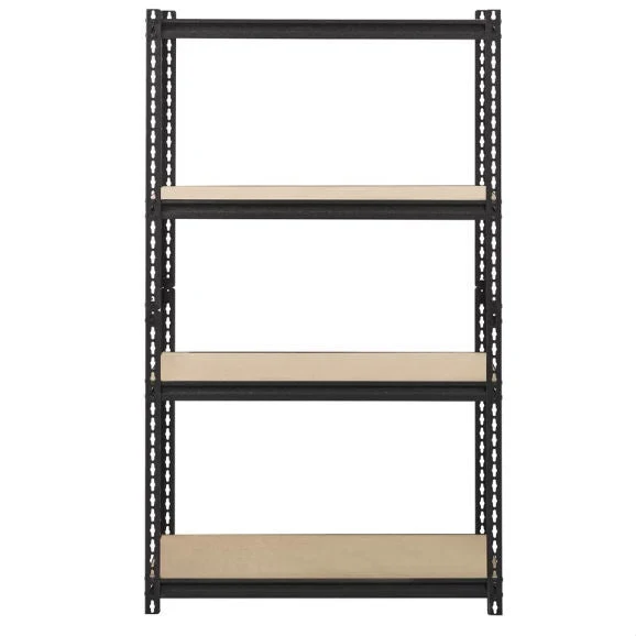 Heavy Duty 4-Shelf Black Storage Rack Shelving Unit - Image 3