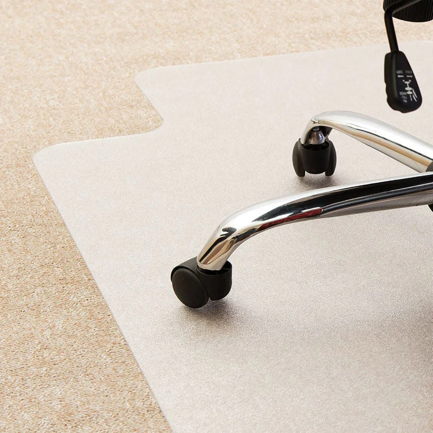 Heavy Duty 47 x 35 inch Chair Mat with Lip for Low to Medium Pile Carpet Floor - Image 2