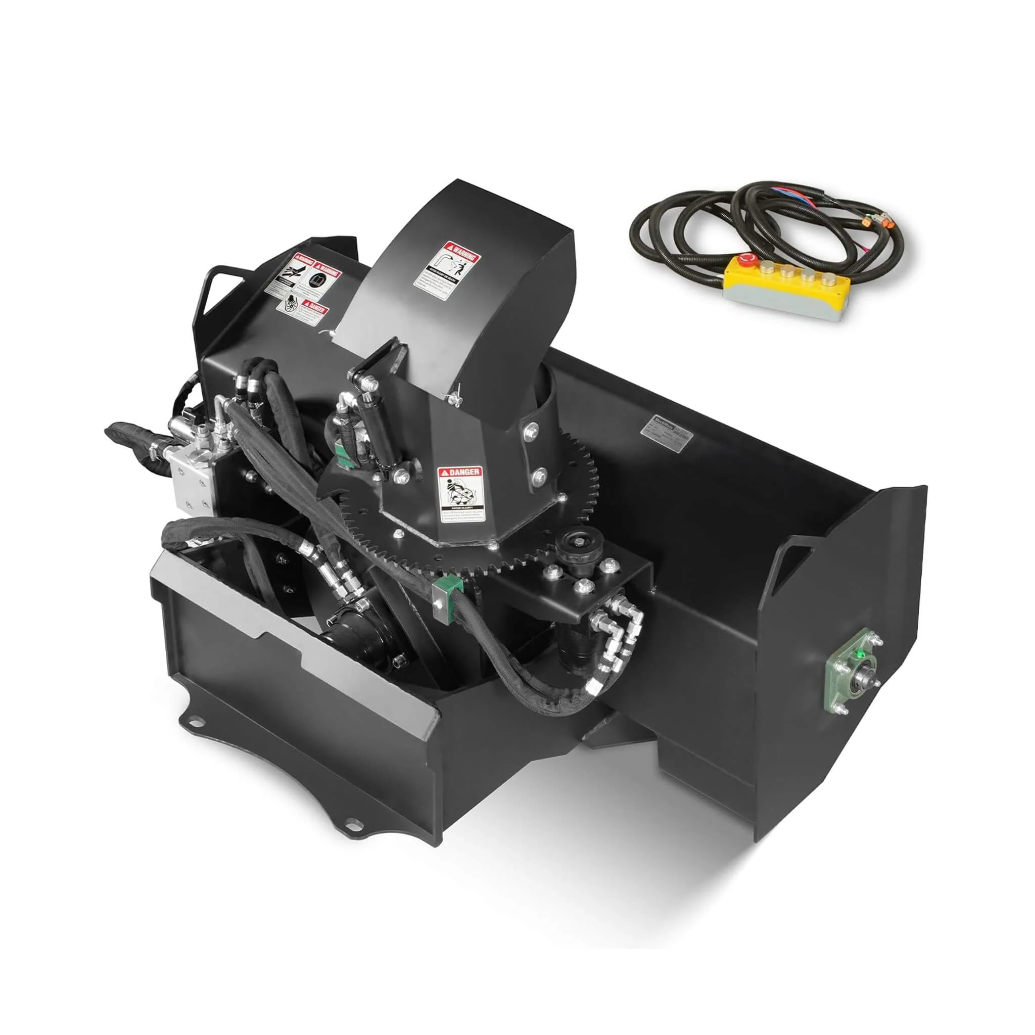 Heavy-Duty 48-Inch Remote Control Hydraulic Mini Skid Steer Snow Blower Attachment (SAK34782) - Image 3
