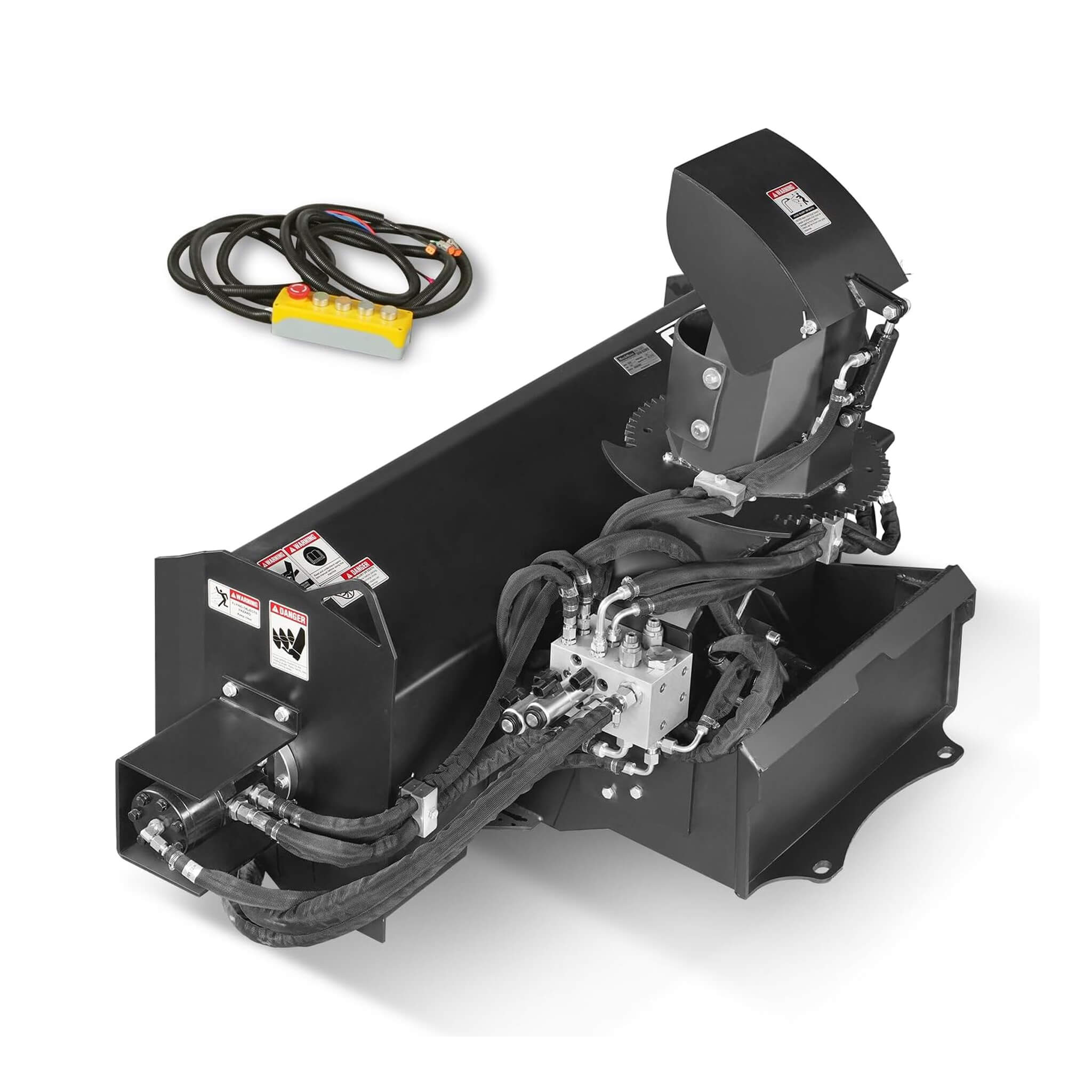 Heavy-Duty 48-Inch Remote Control Hydraulic Mini Skid Steer Snow Blower Attachment (SAK34782) - Image 4