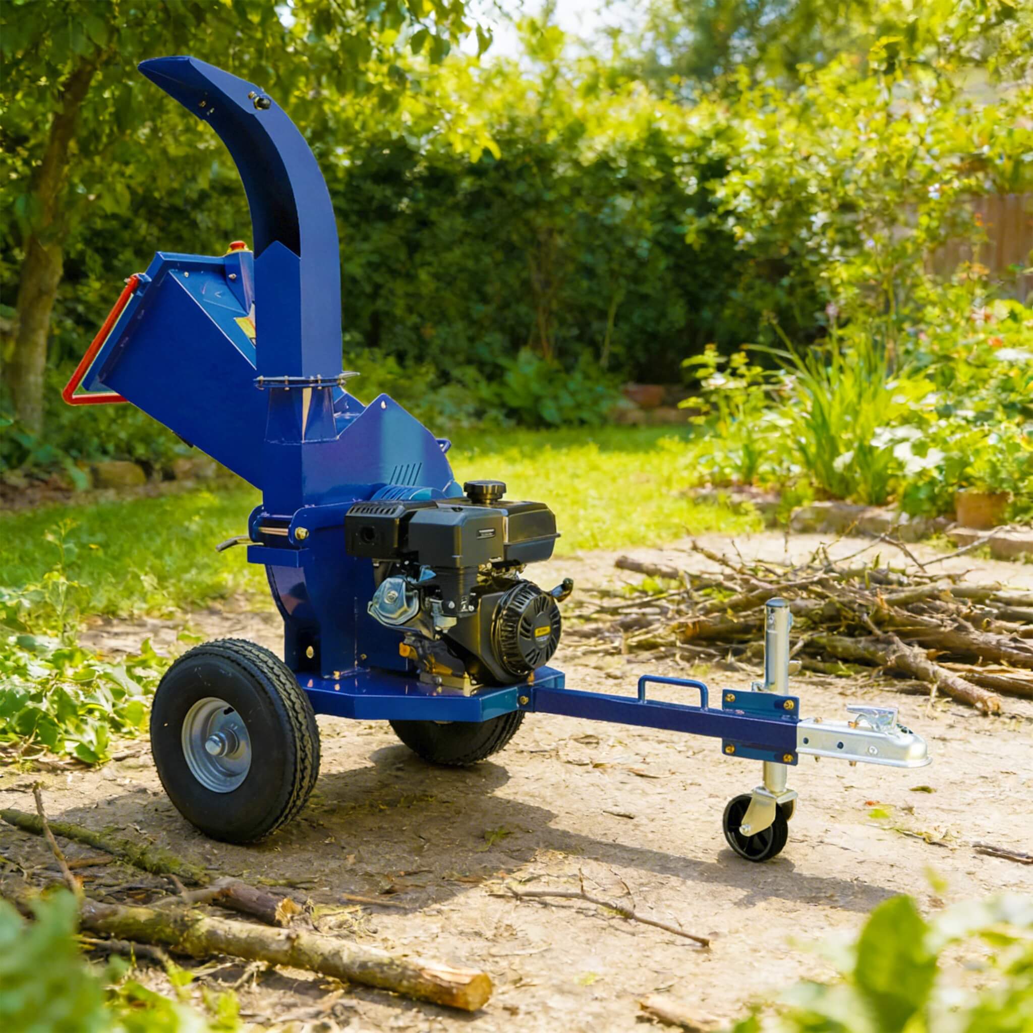 Heavy-Duty 5-Inch 15HP 420CC Gas Towable Wood Chipper Shredder With Recoil Start (SAK51947) - Image 3