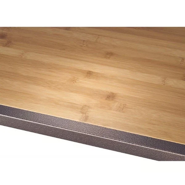 Heavy Duty 5-Shelf Steel Frame Shelving Unit with Bamboo Shelves - Image 4