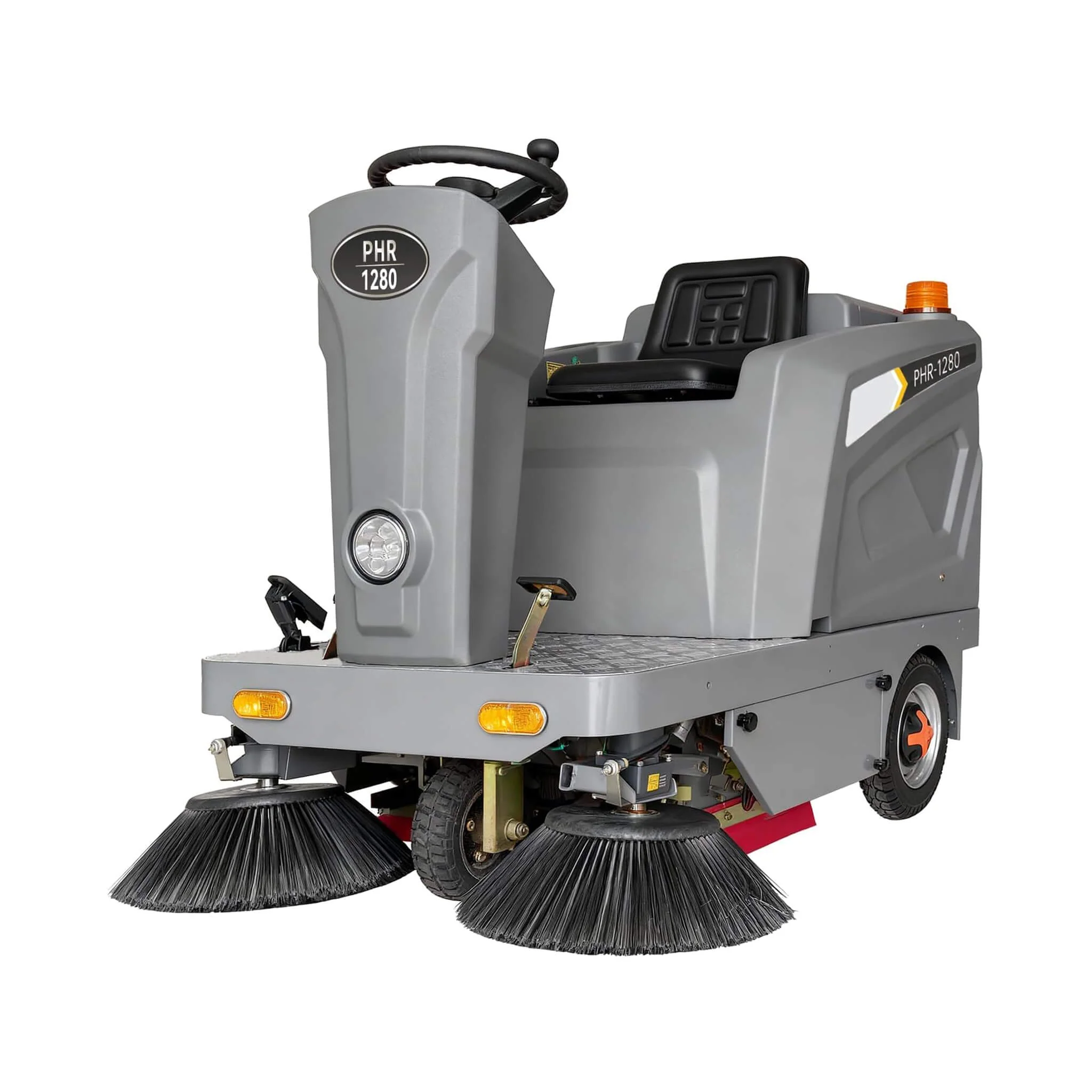 Heavy-Duty 51-Inch Electric Ride-On Floor Industrial Sweeper With Dustbin & Water Tank (SAK69418) - Image 10