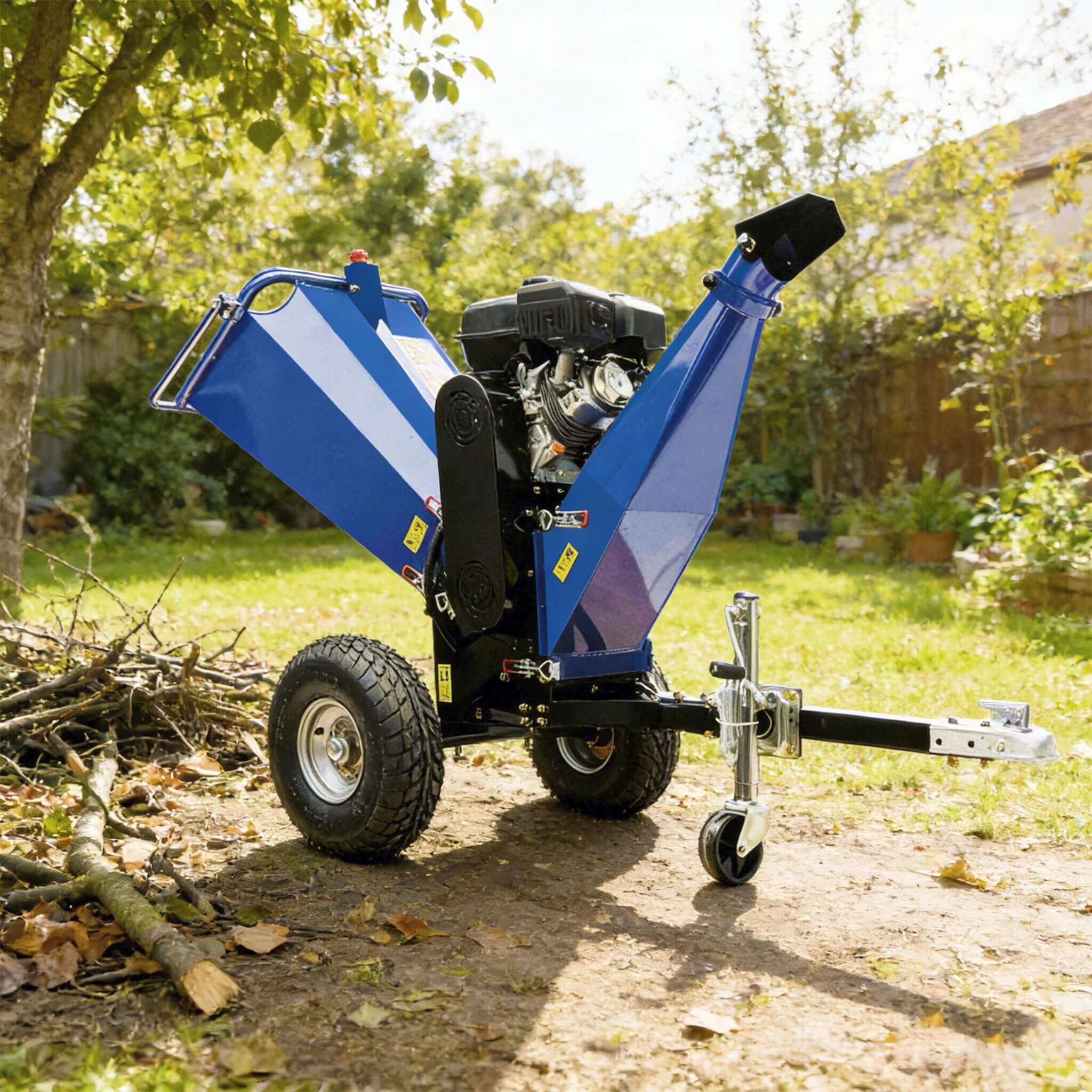 Heavy-Duty 6-Inch 15HP 420CC Towable Gas Wood Chipper Shredder With Electric Start (SAK50896) - Image 9