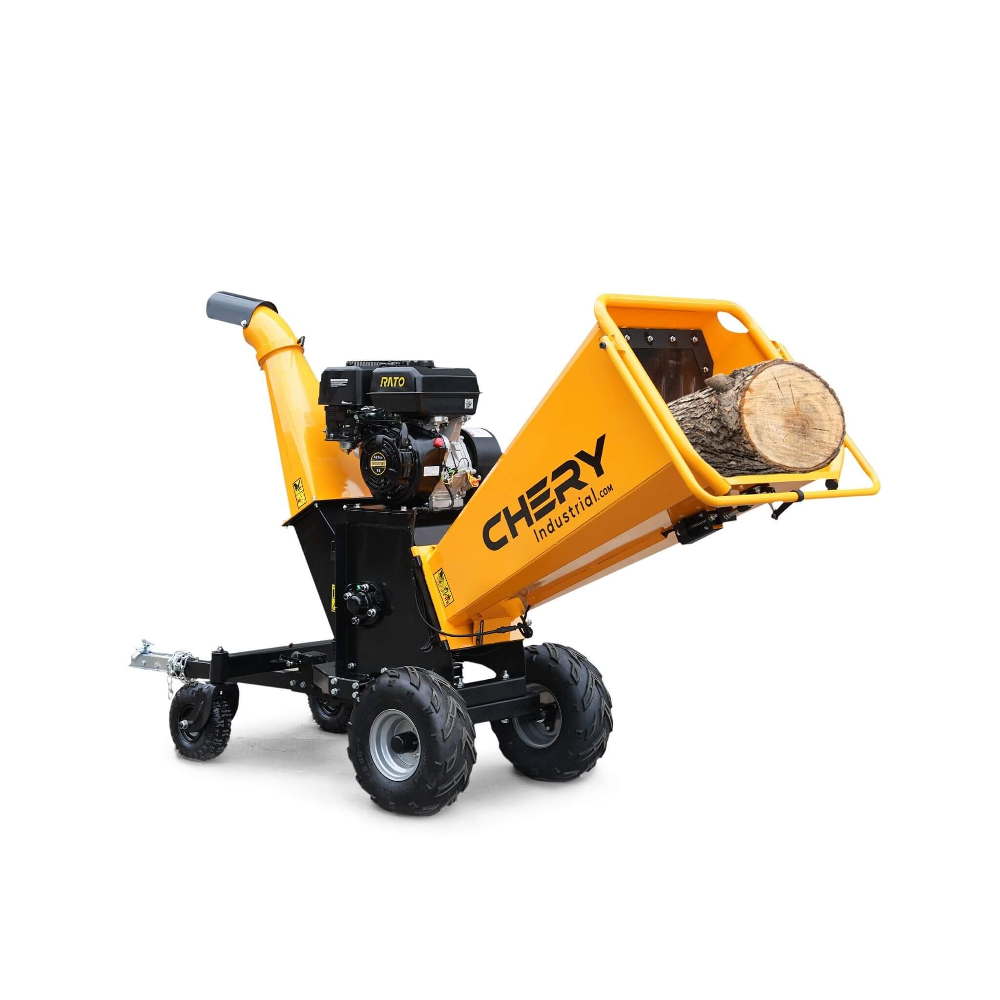 Heavy-Duty 6-Inch 420CC 15HP Gas Wood Chipper Shredder Mulcher With Tow Bar & Safety Stop Bar (SAK42731) - Image 3
