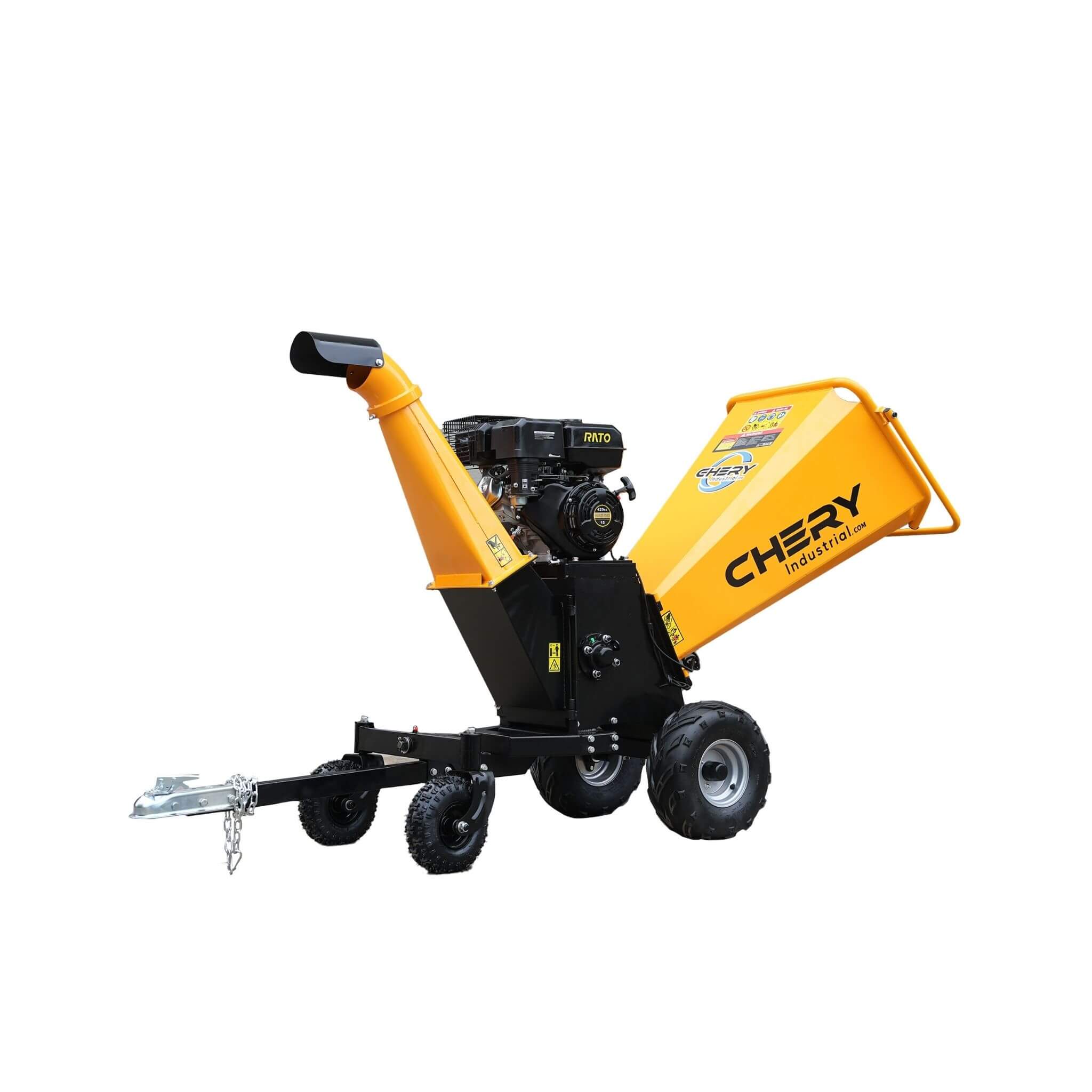 Heavy-Duty 6-Inch 420CC 15HP Gas Wood Chipper Shredder Mulcher With Tow Bar & Safety Stop Bar (SAK42731) - Image 8