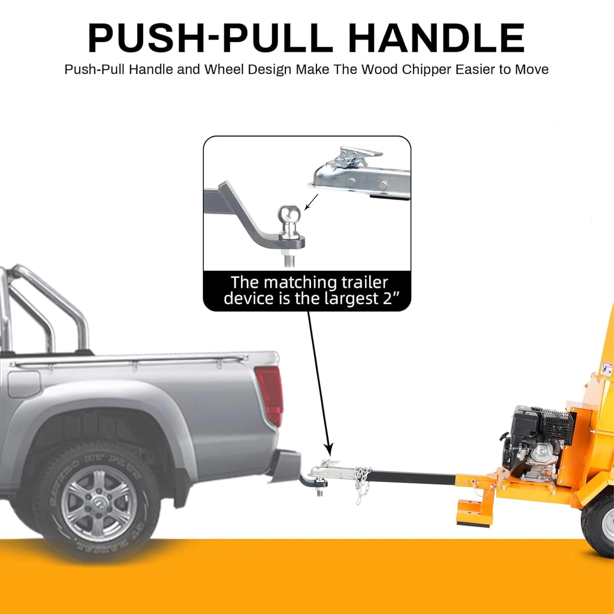 Heavy-Duty 6-Inch 420CC 15HP Towable Gas Wood Chipper Shredder (SAK84602) - Image 4