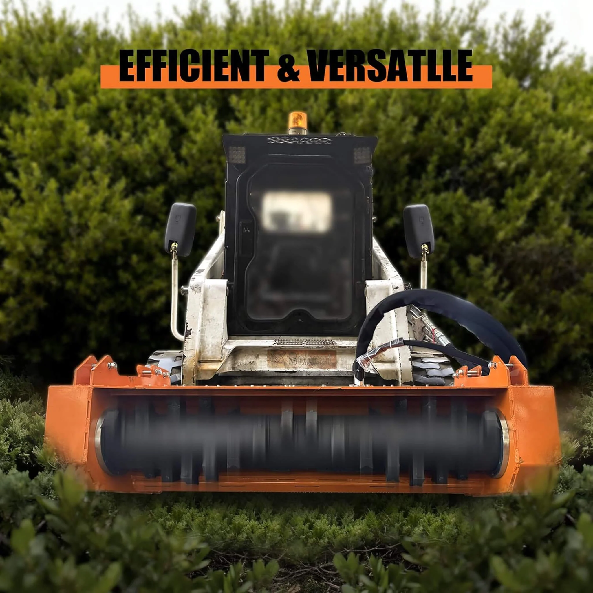 Heavy-Duty 60-Inch Hydraulic Skid Steer Loader Forestry Mulcher Attachment (SAK76249) - Image 4