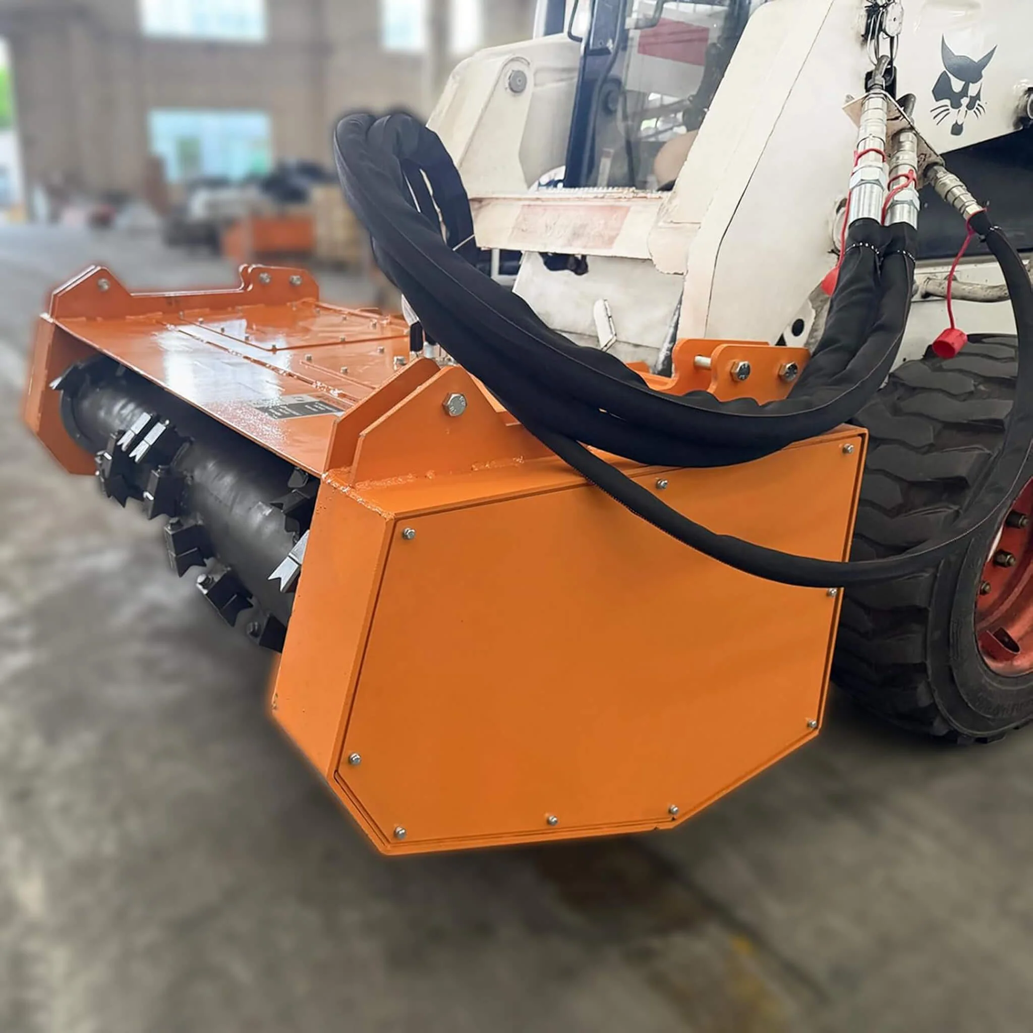 Heavy-Duty 60-Inch Hydraulic Skid Steer Loader Forestry Mulcher Attachment (SAK76249) - Image 5