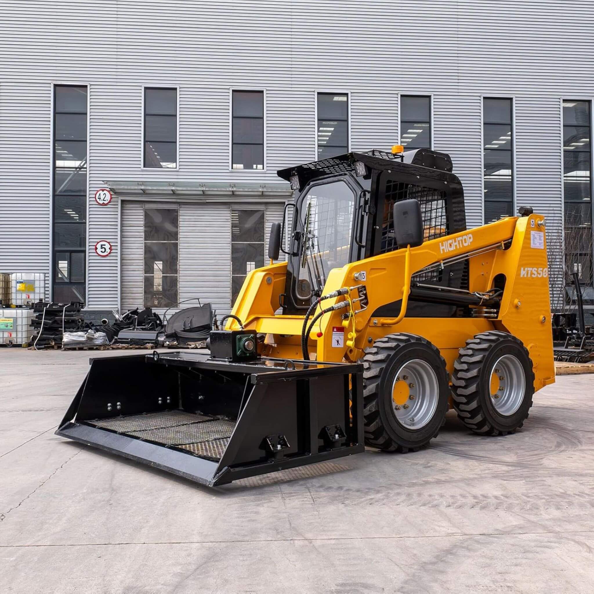 Heavy-Duty 60-Inch Topsoil Screening Skid Steer Bucket Attachment (SAK10294) - Image 3