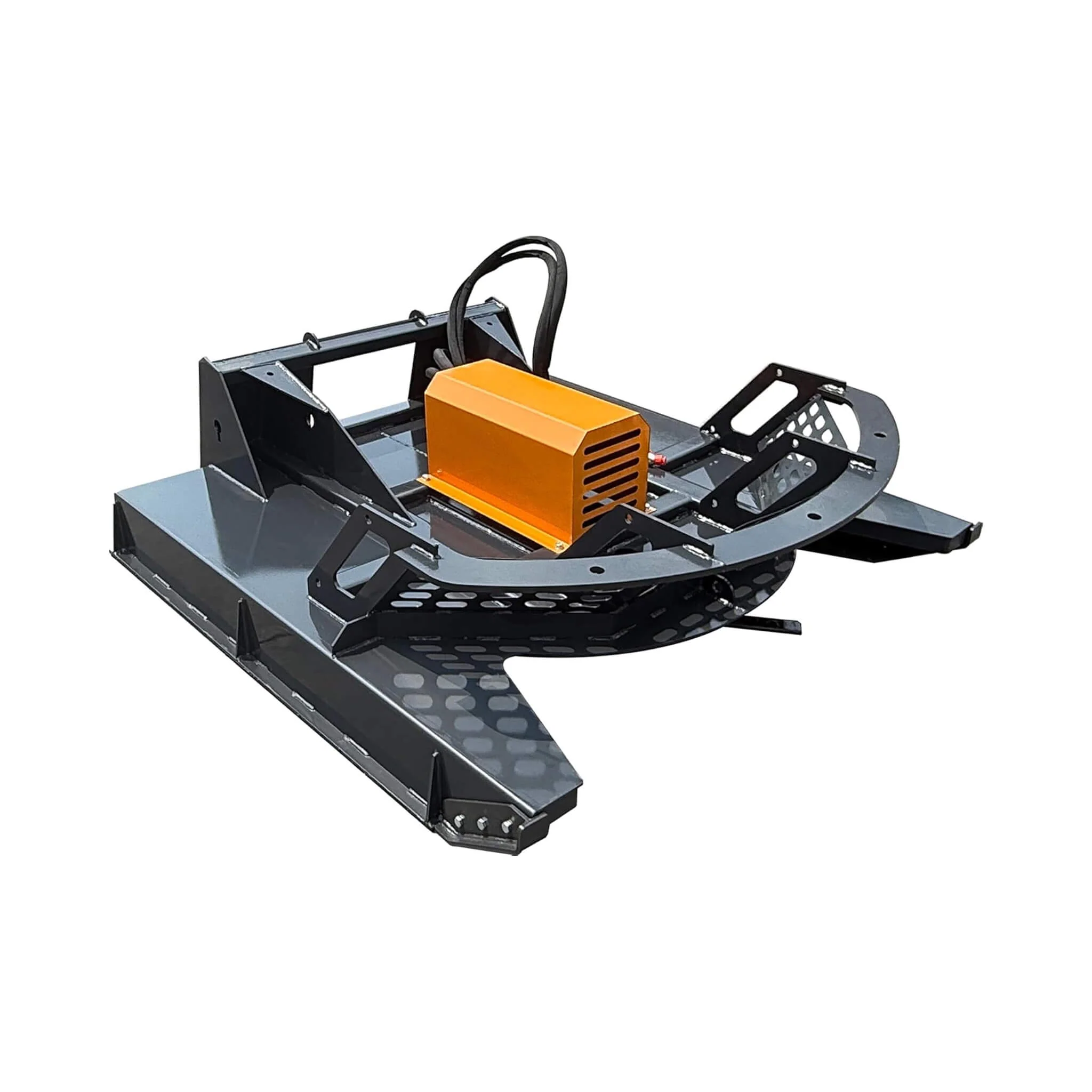 Heavy-Duty 66-Inch Open Front Deck Skid Steer Brush Cutter Attachment With 3 Steel Blades (SAK53108) - Image 3