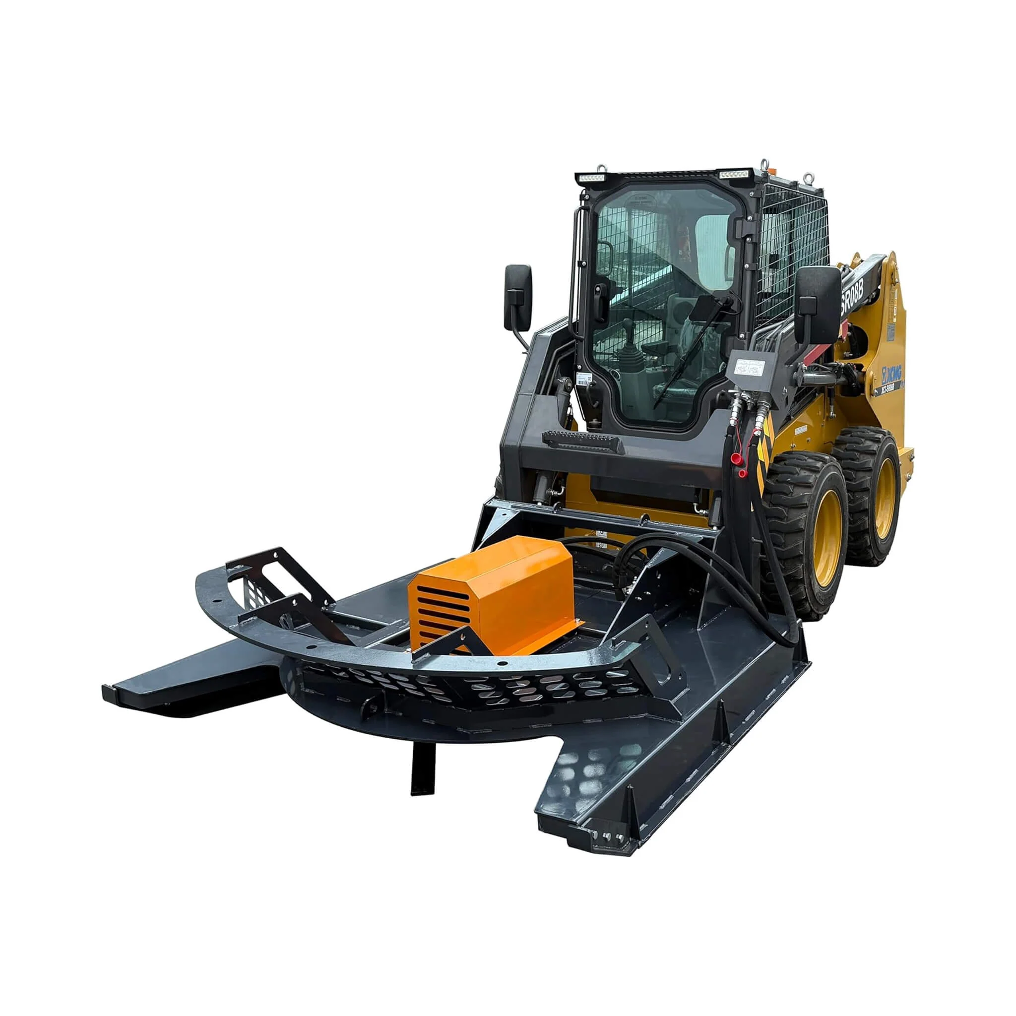 Heavy-Duty 66-Inch Open Front Deck Skid Steer Brush Cutter Attachment With 3 Steel Blades (SAK53108) - Image 6