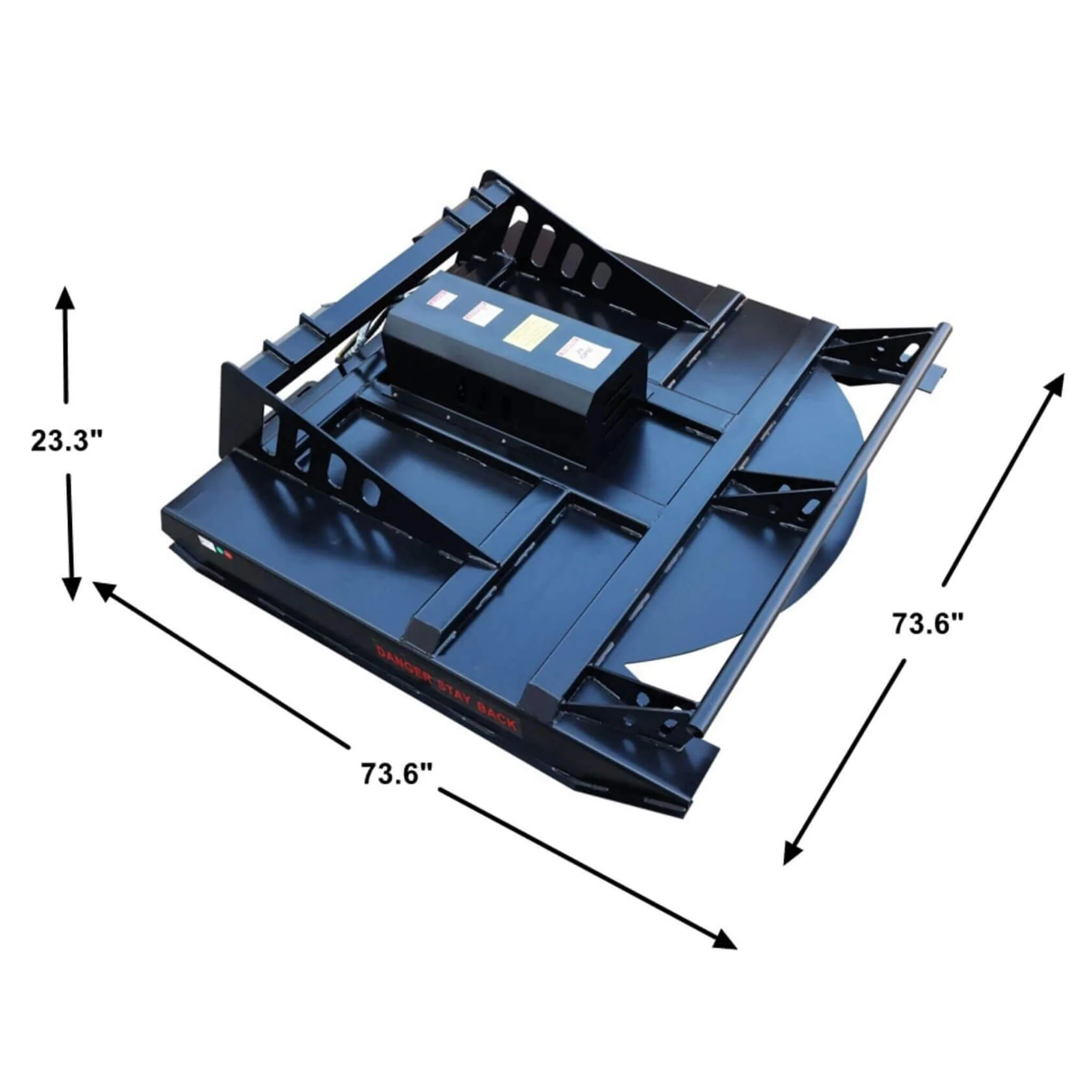 Heavy-Duty 72-Inch Hydraulic Brush Mower Skid Steer Attachment (SAK96502) - Image 10