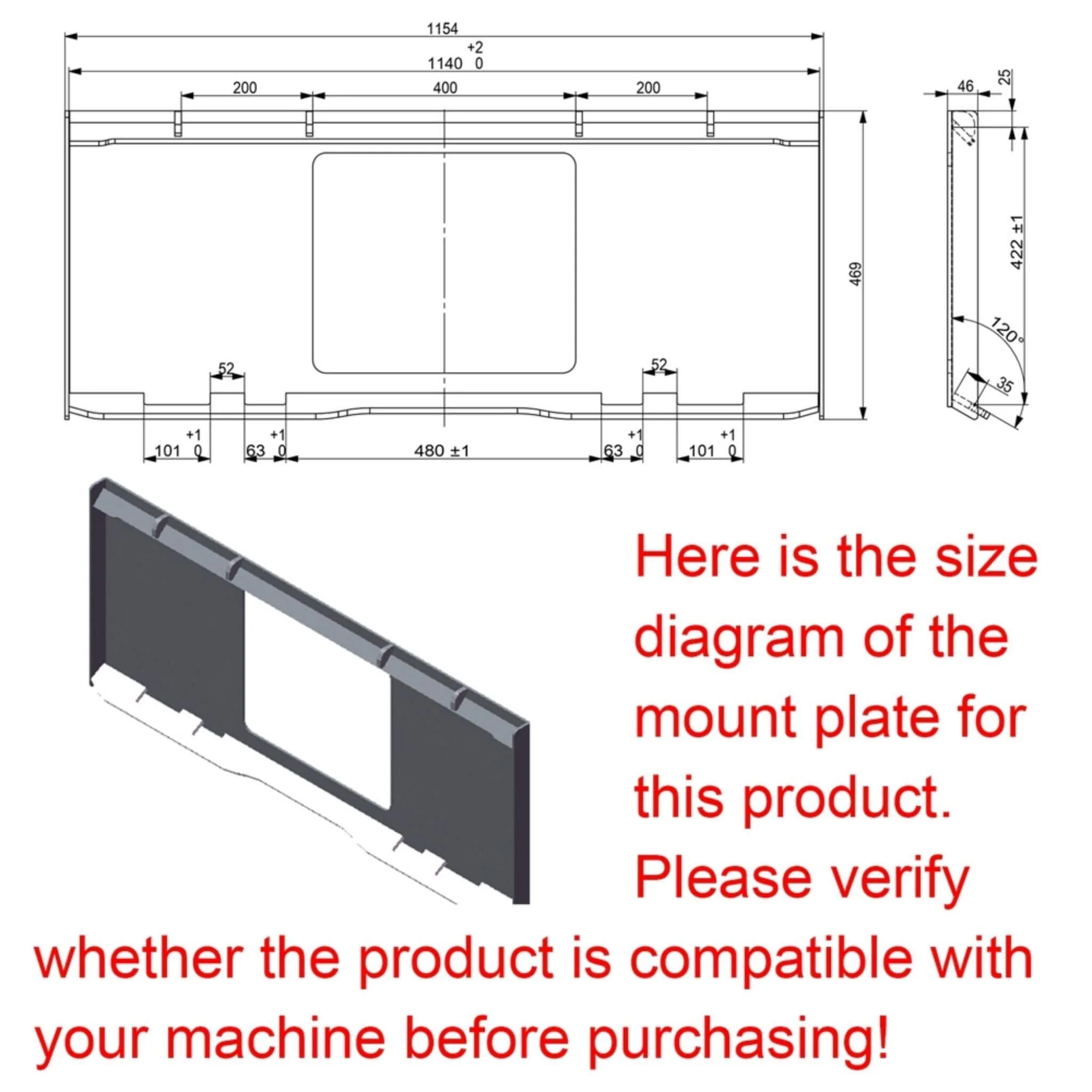 Heavy-Duty 72-Inch Hydraulic Brush Mower Skid Steer Attachment (SAK96502) - Image 11