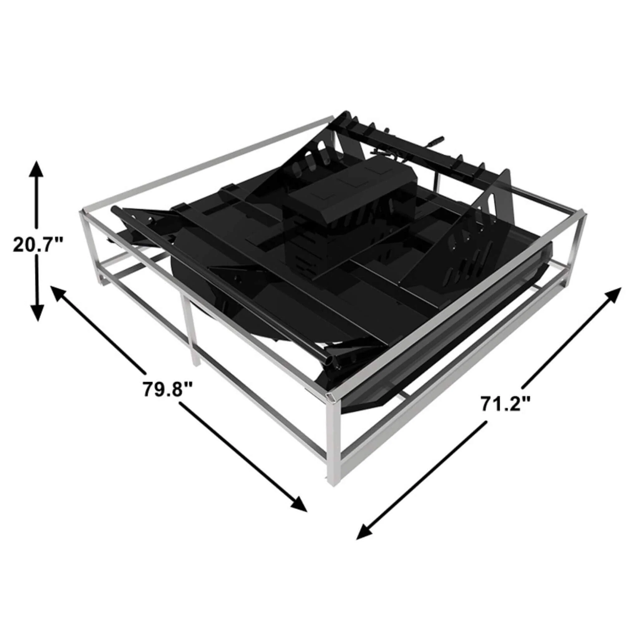 Heavy-Duty 72-Inch Hydraulic Brush Mower Skid Steer Attachment (SAK96502) - Image 9