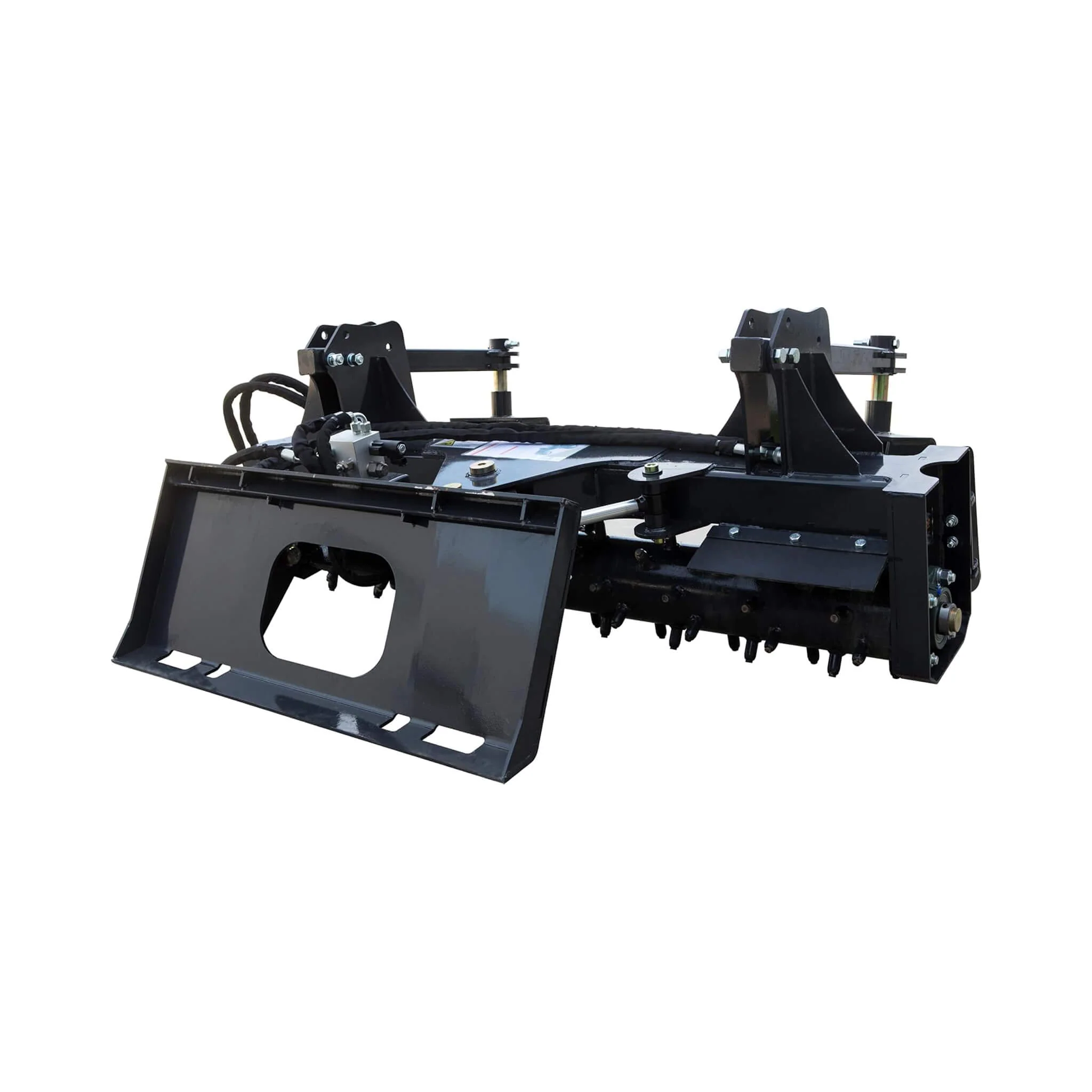 Heavy-Duty 72-Inch Hydraulic Soil Power Rake Skid Steer Attachment (SAK41827) - Image 5