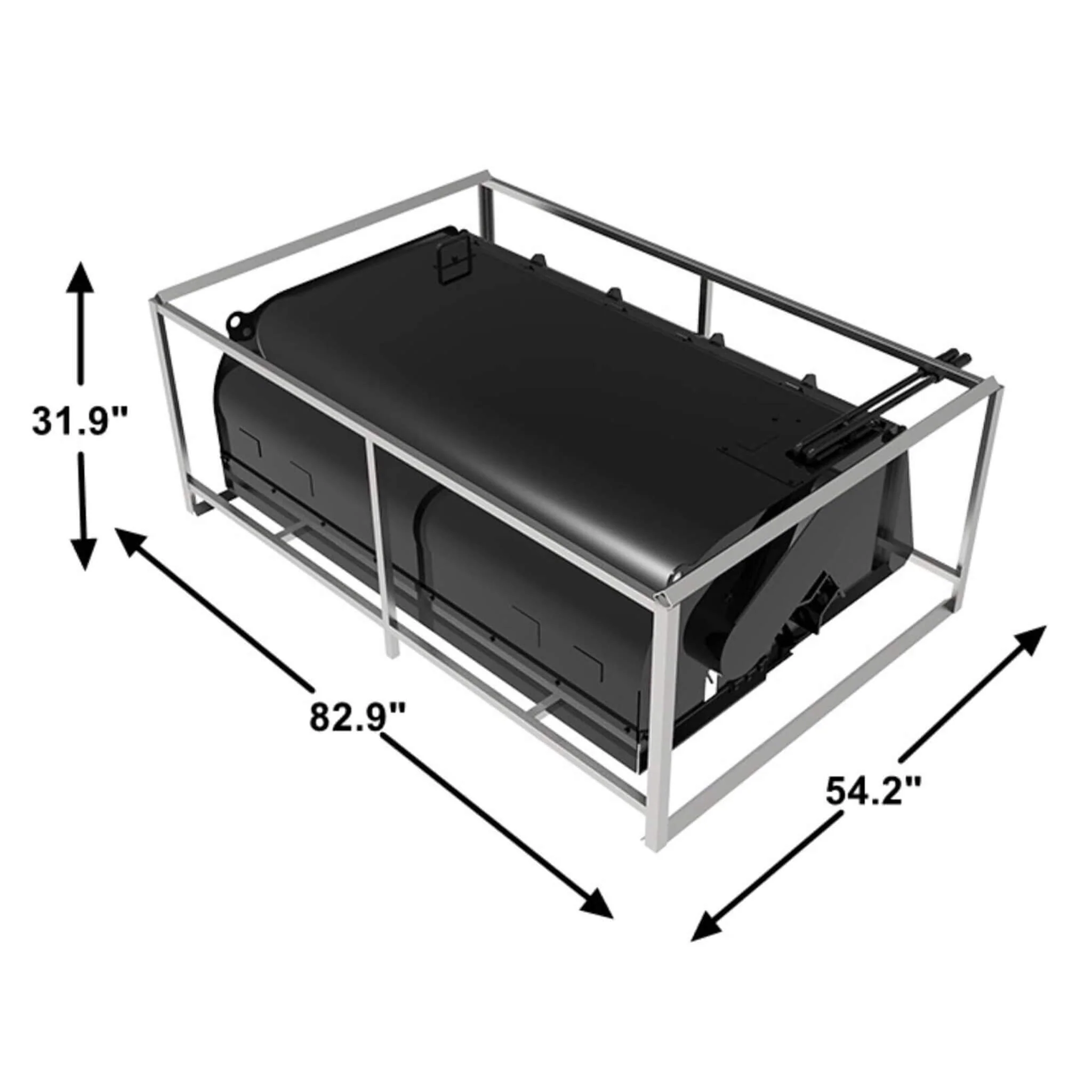 Heavy-Duty 72-Inch Pickup Broom Sweeper Skid Steer Attachment With Universal Quick Attach (SAK92163) - Image 7