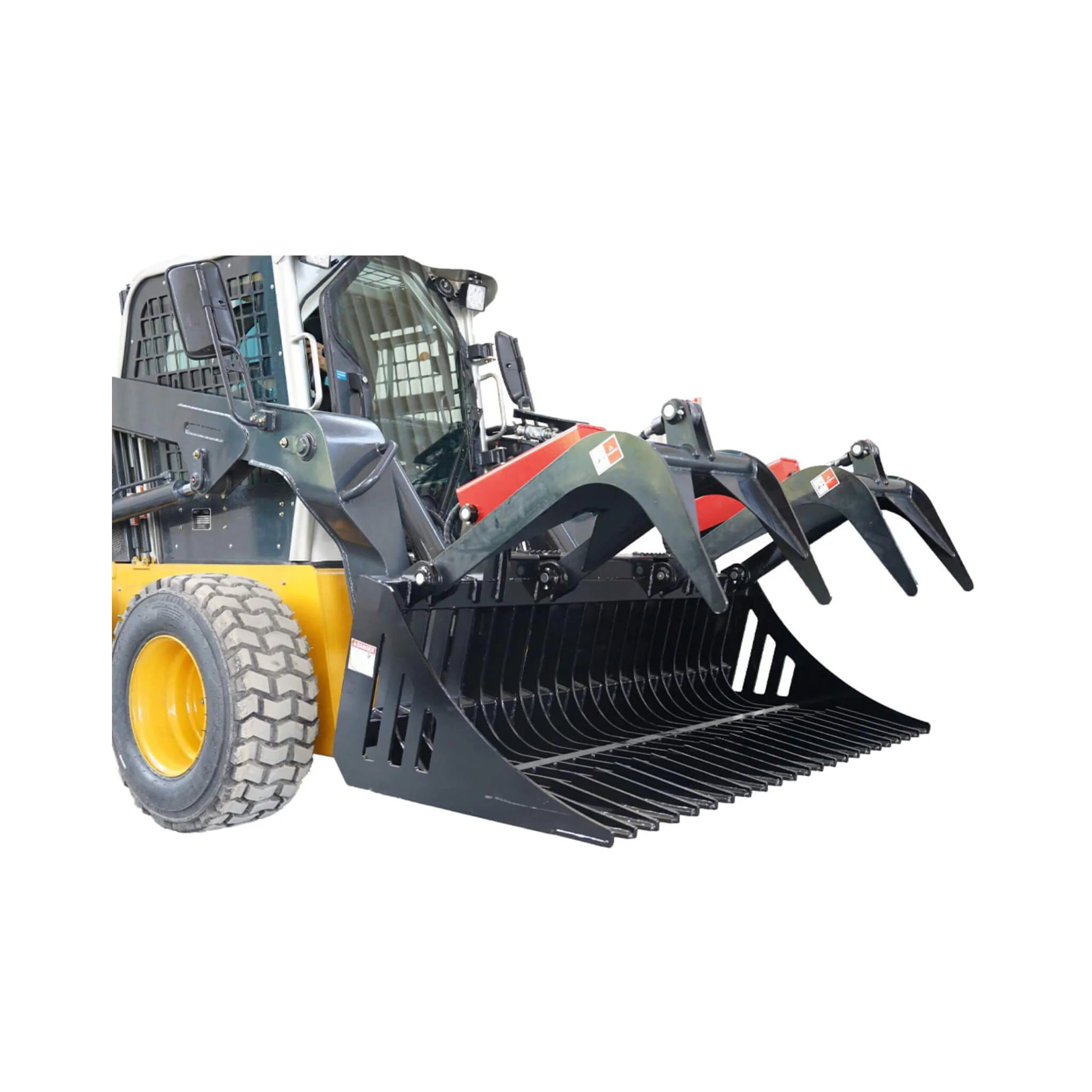 Heavy-Duty 72-Inch Rock Grapple Bucket Skid Steer Attachment With Quick Attach (SAK85019) - Image 3