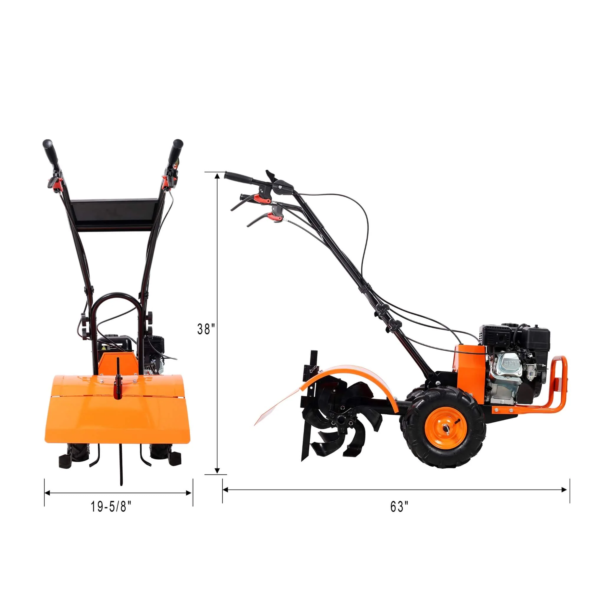 Heavy-Duty 7HP 212CC Rear Tine Power Tiller Gas Engine Garden Cultivator, 20 Inch (SAK83179) - Image 12