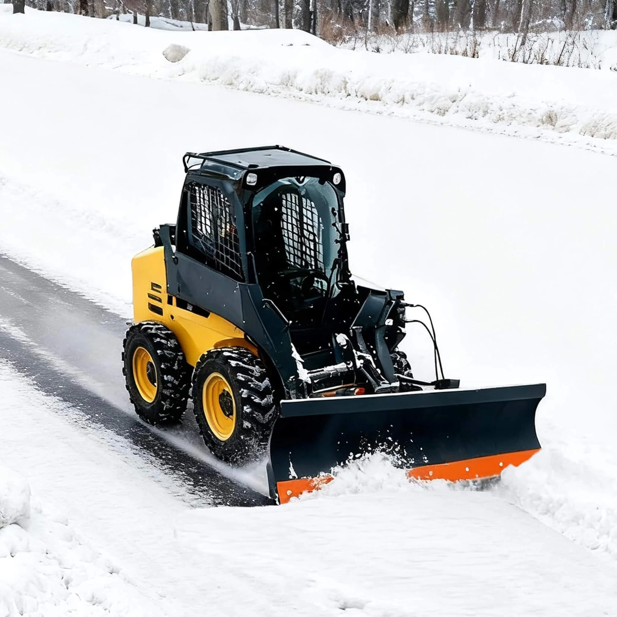 Heavy-Duty 84-Inch 6-Way Skid Steer Dozer Blade Attachment (SAK17862) - Image 3