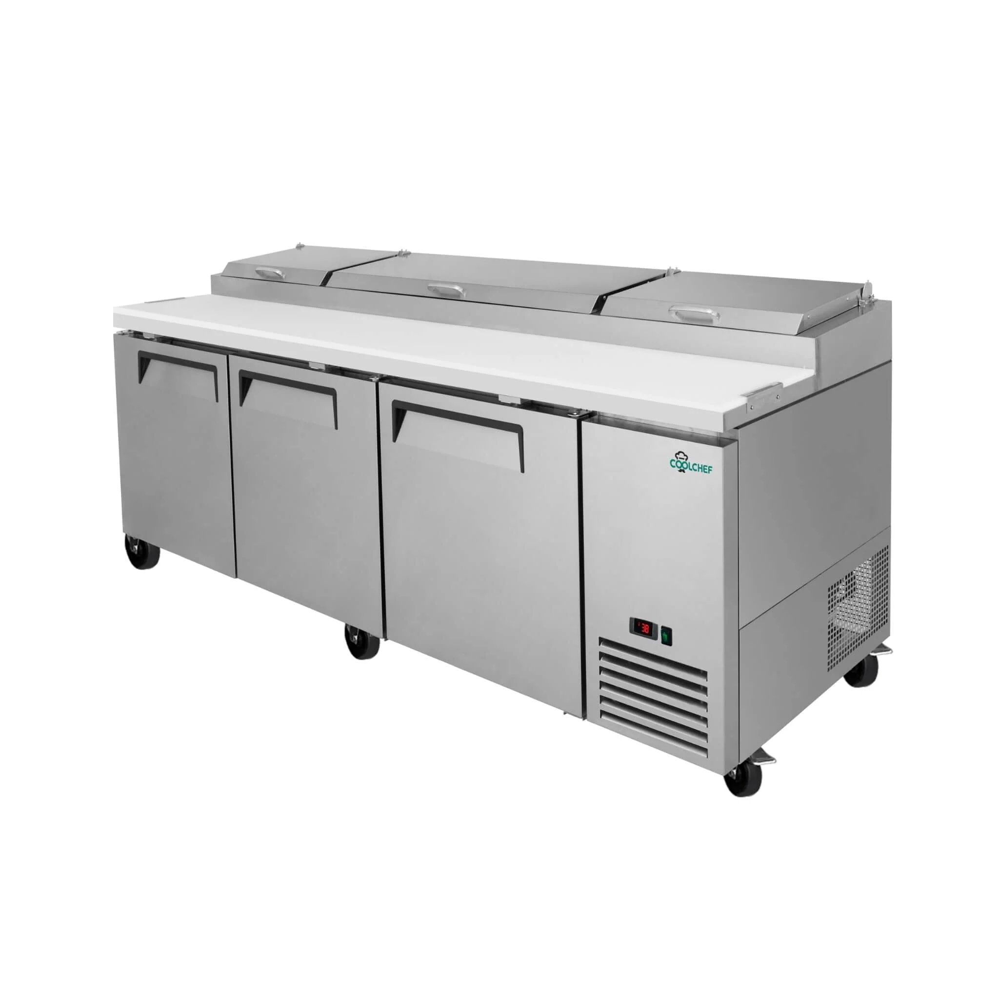 Heavy-Duty 93-Inch Commercial Stainless Steel Pizza Prep Table With Refrigeration (SAK52193) - Image 11