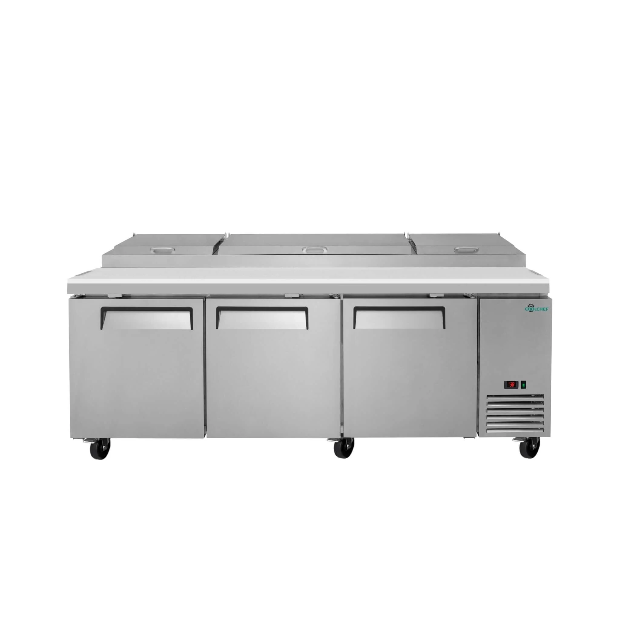 Heavy-Duty 93-Inch Commercial Stainless Steel Pizza Prep Table With Refrigeration (SAK52193) - Image 5