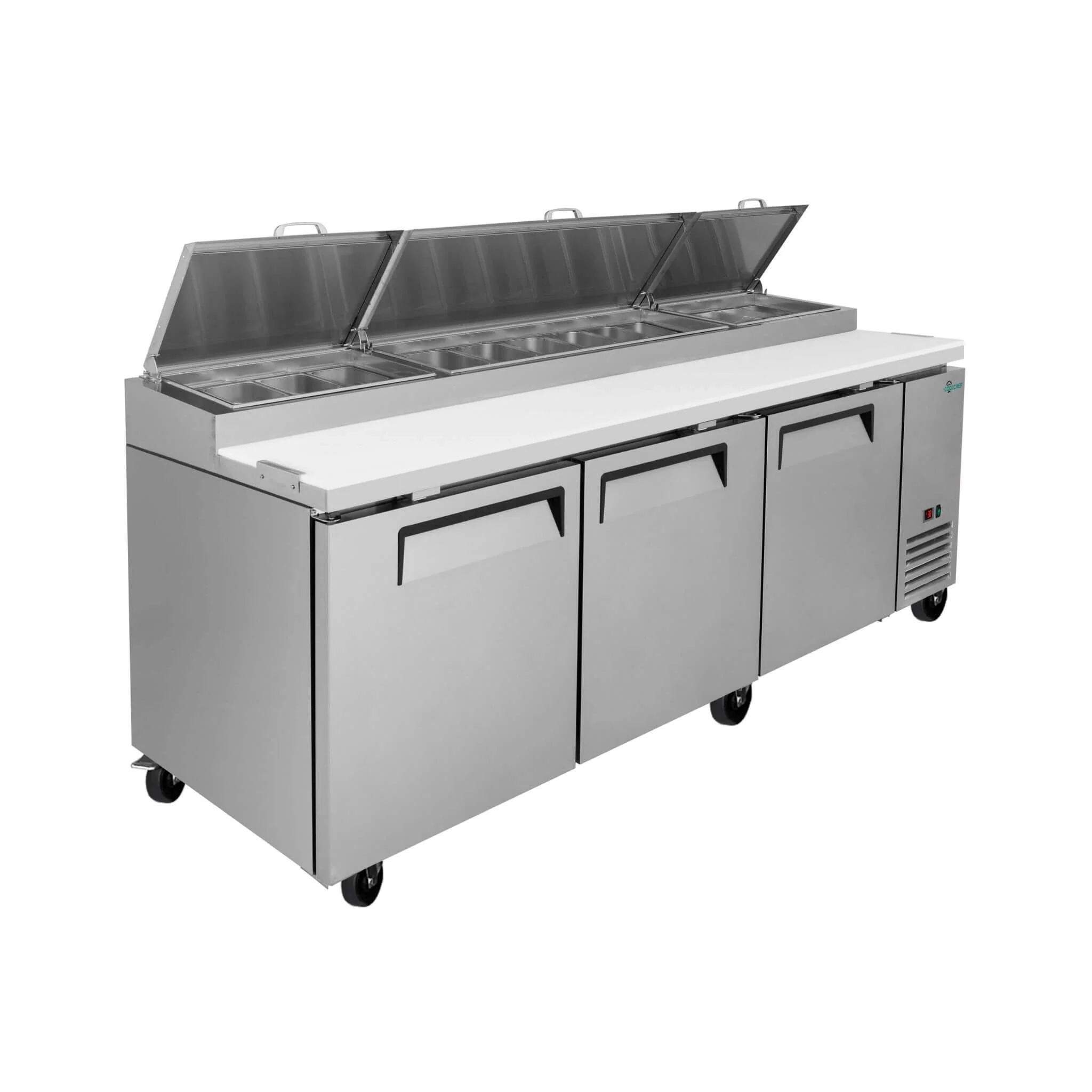 Heavy-Duty 93-Inch Commercial Stainless Steel Pizza Prep Table With Refrigeration (SAK52193) - Image 6