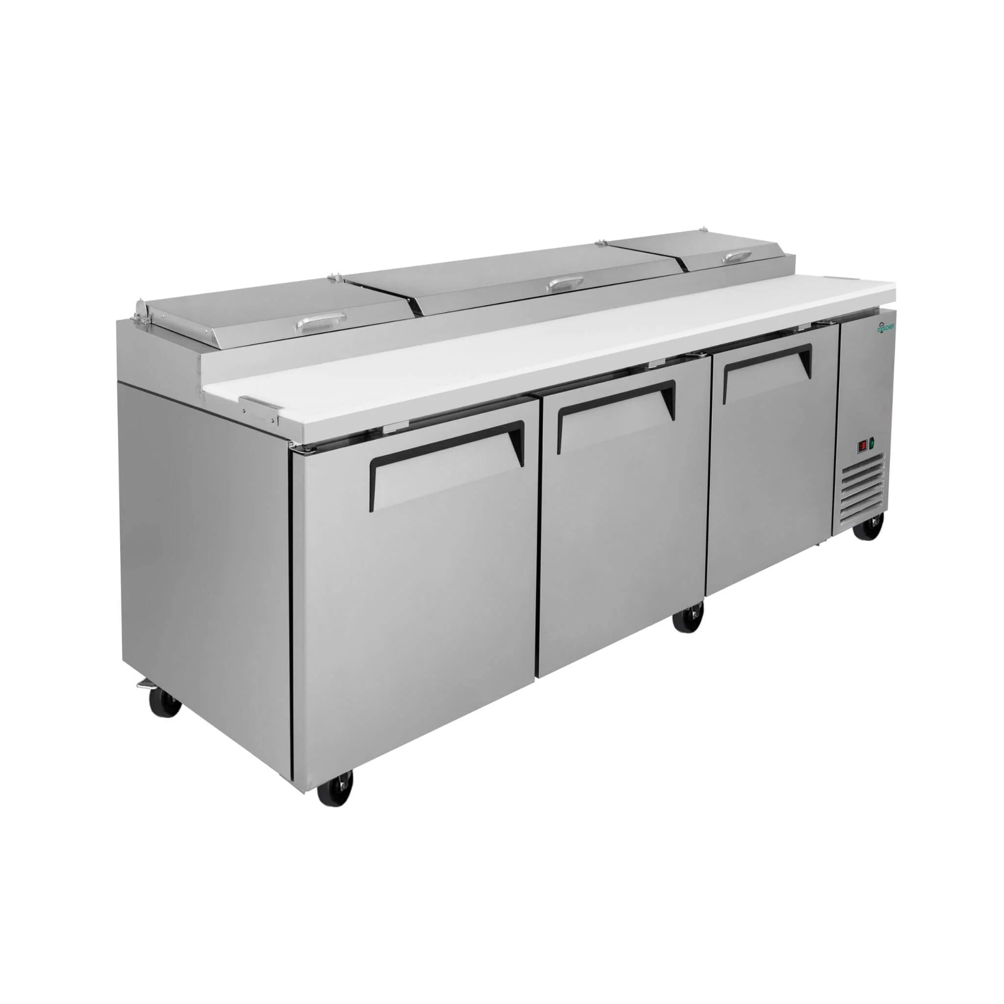 Heavy-Duty 93-Inch Commercial Stainless Steel Pizza Prep Table With Refrigeration (SAK52193) - Image 9