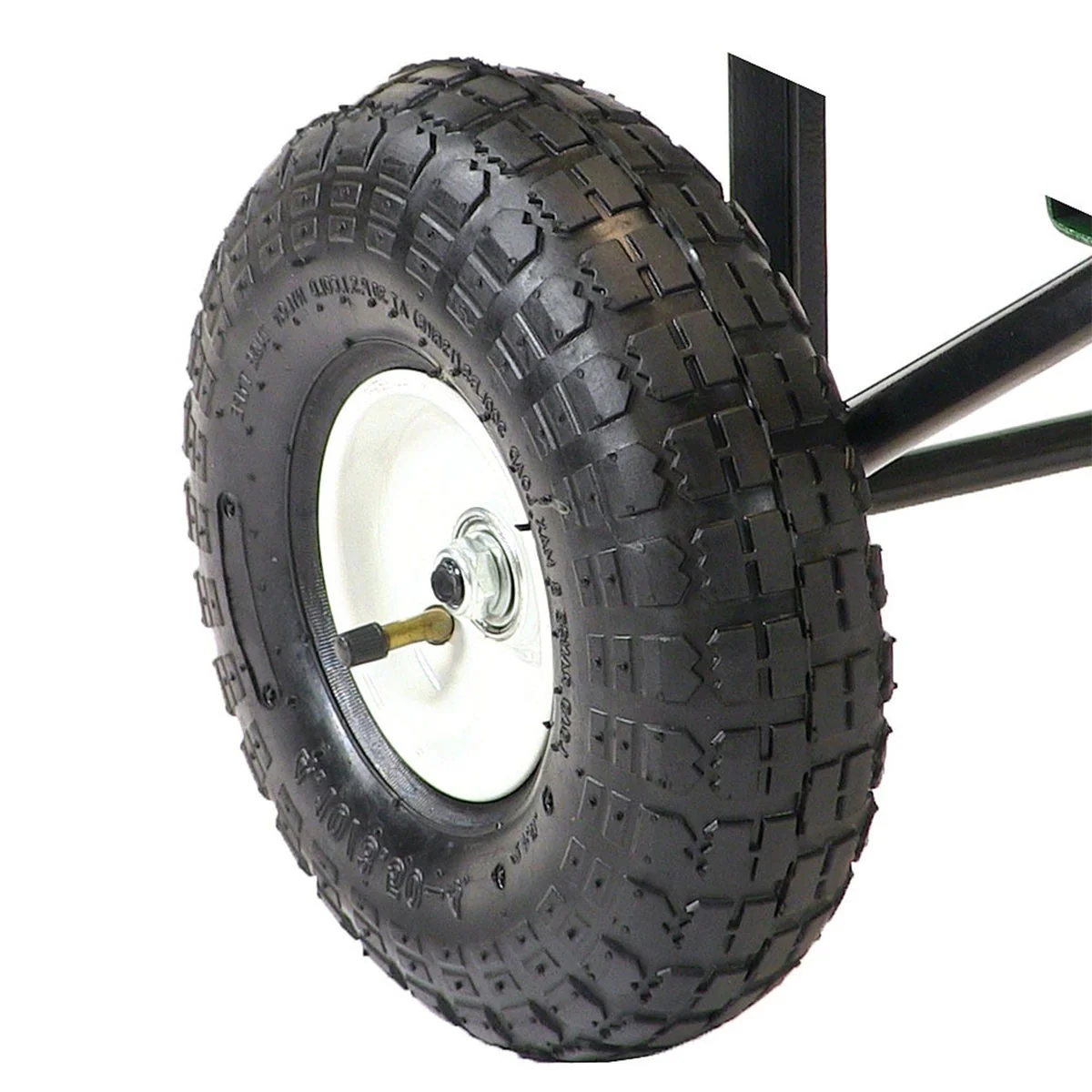 Heavy Duty Black Wheelbarrow Steel Log Garden Cart - Image 5