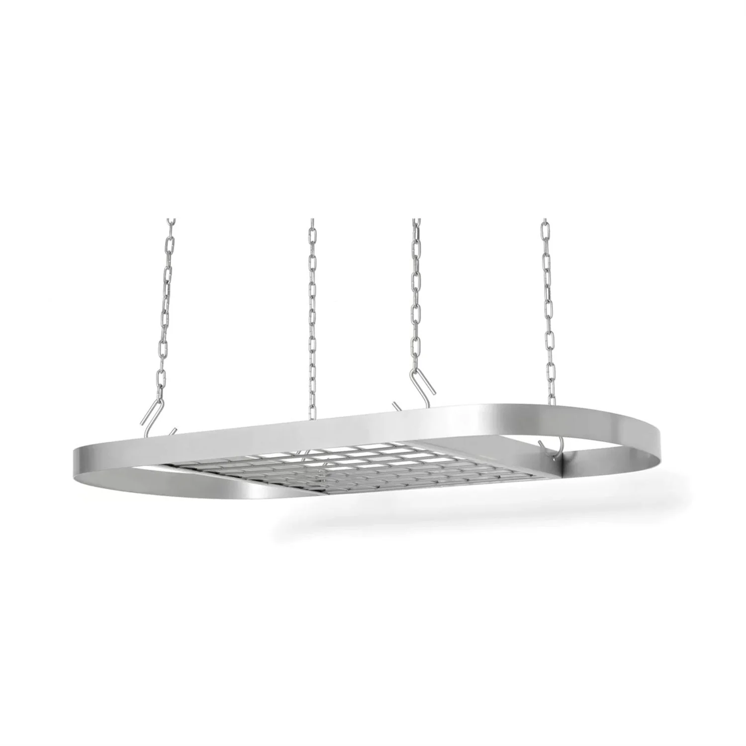 Heavy Duty Carbon Steel Ceiling Mount Kitchen Pot Rack with 16 Hanging Hooks - Image 2