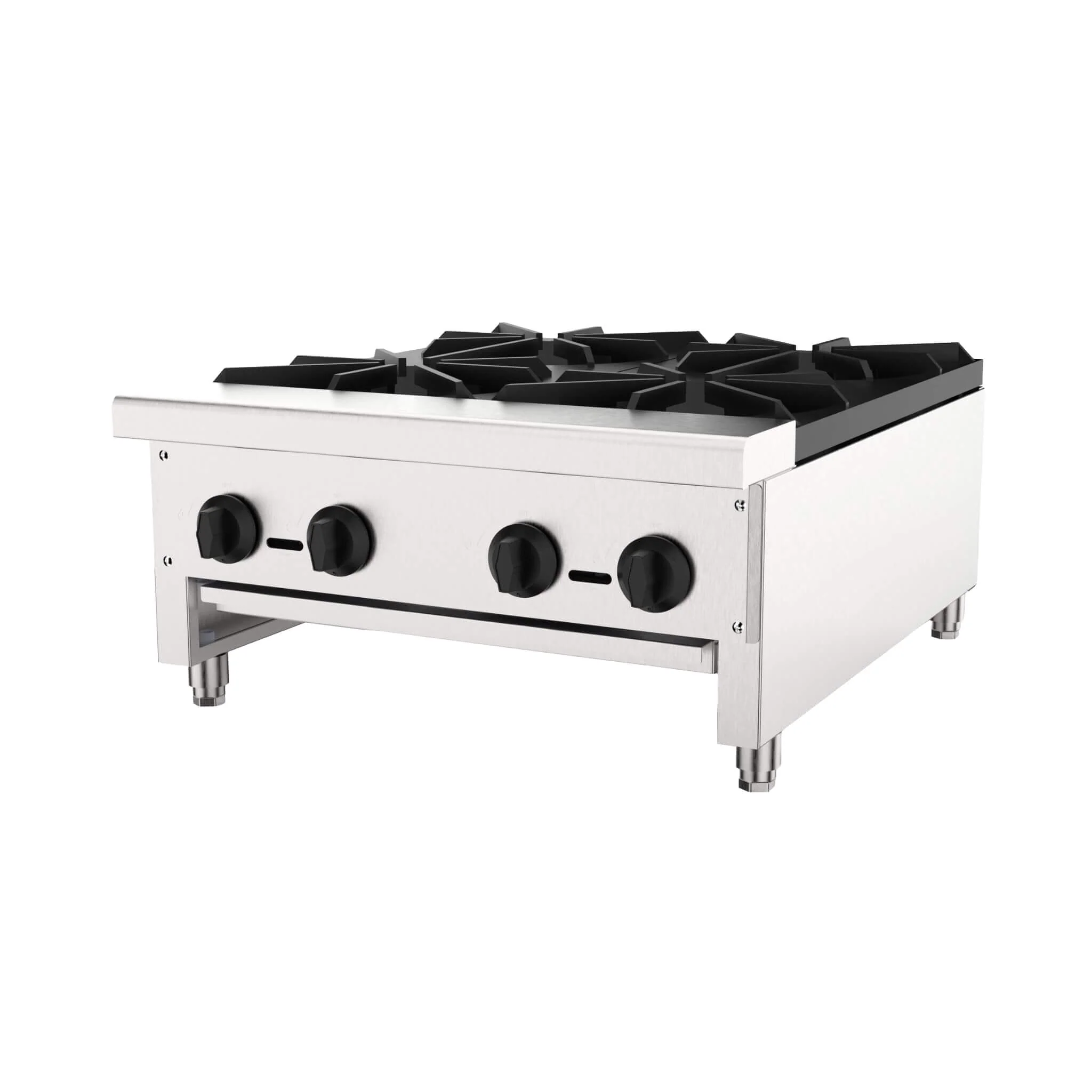 Heavy-Duty Commercial 112K BTU 4-Burner Stainless Steel Gas Stove Hot Plate (SAK39201) - Image 3