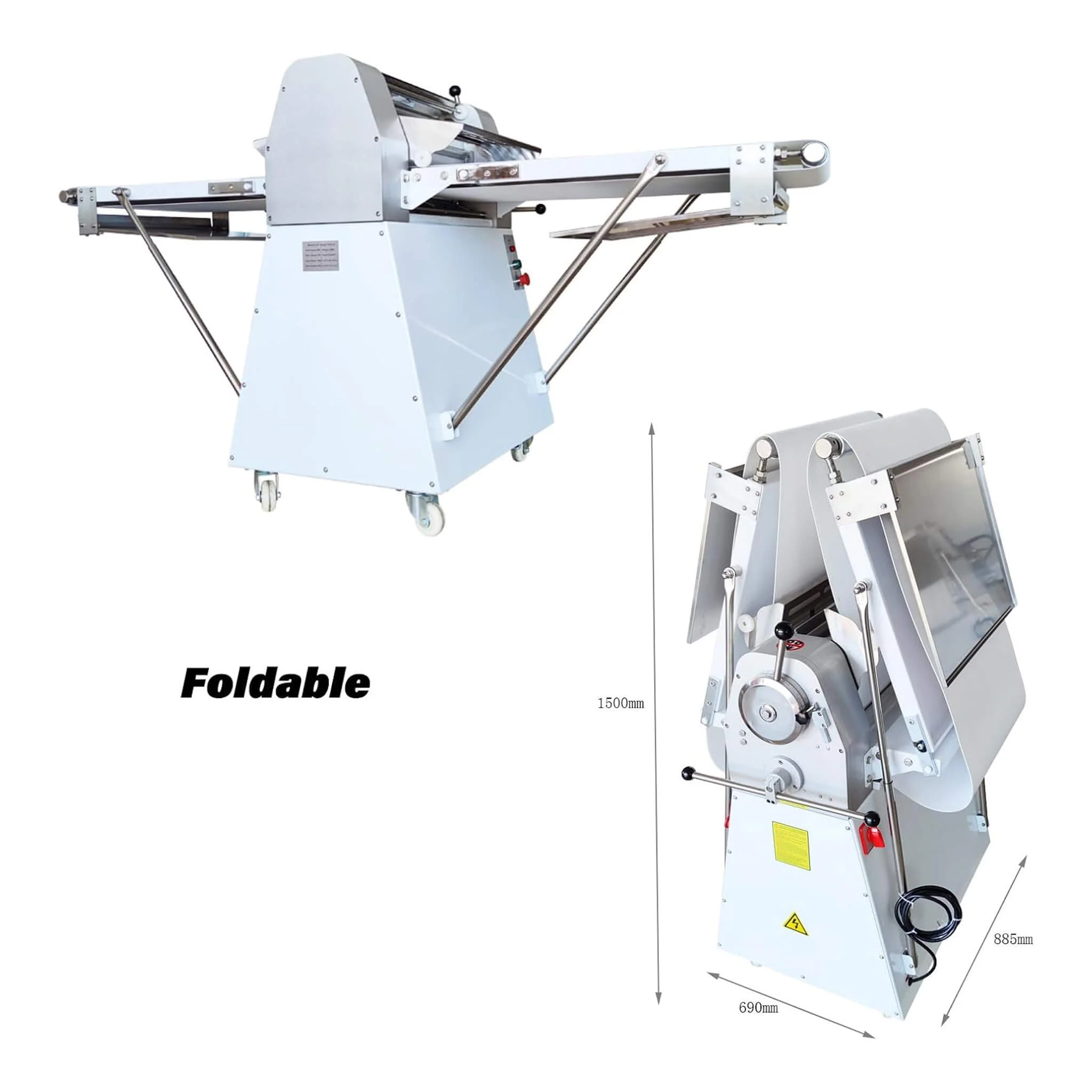Heavy-Duty Commercial 220V Electric Dough Sheeter Machine With Adjustable Thickness (SAK17382) - Image 10