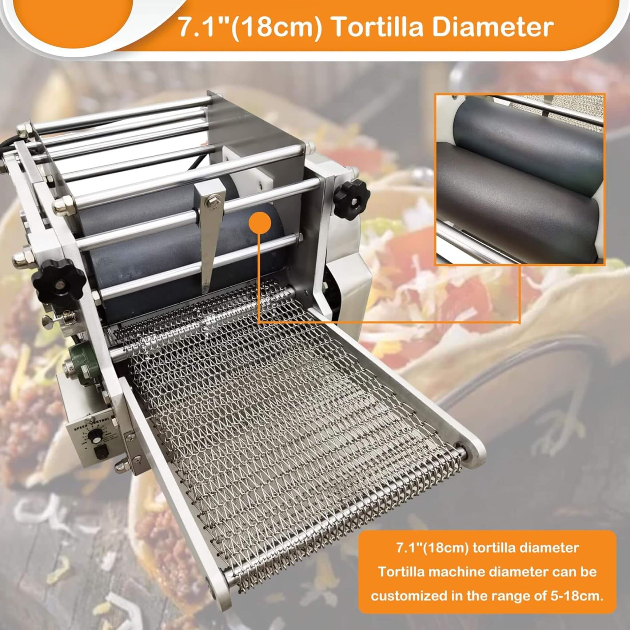 Heavy-Duty Commercial Automatic Corn Tortilla Making Machine (SAK60513) - Image 6