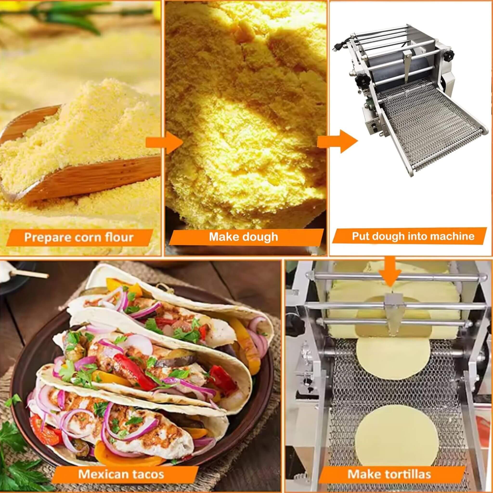 Heavy-Duty Commercial Automatic Corn Tortilla Making Machine (SAK60513) - Image 7