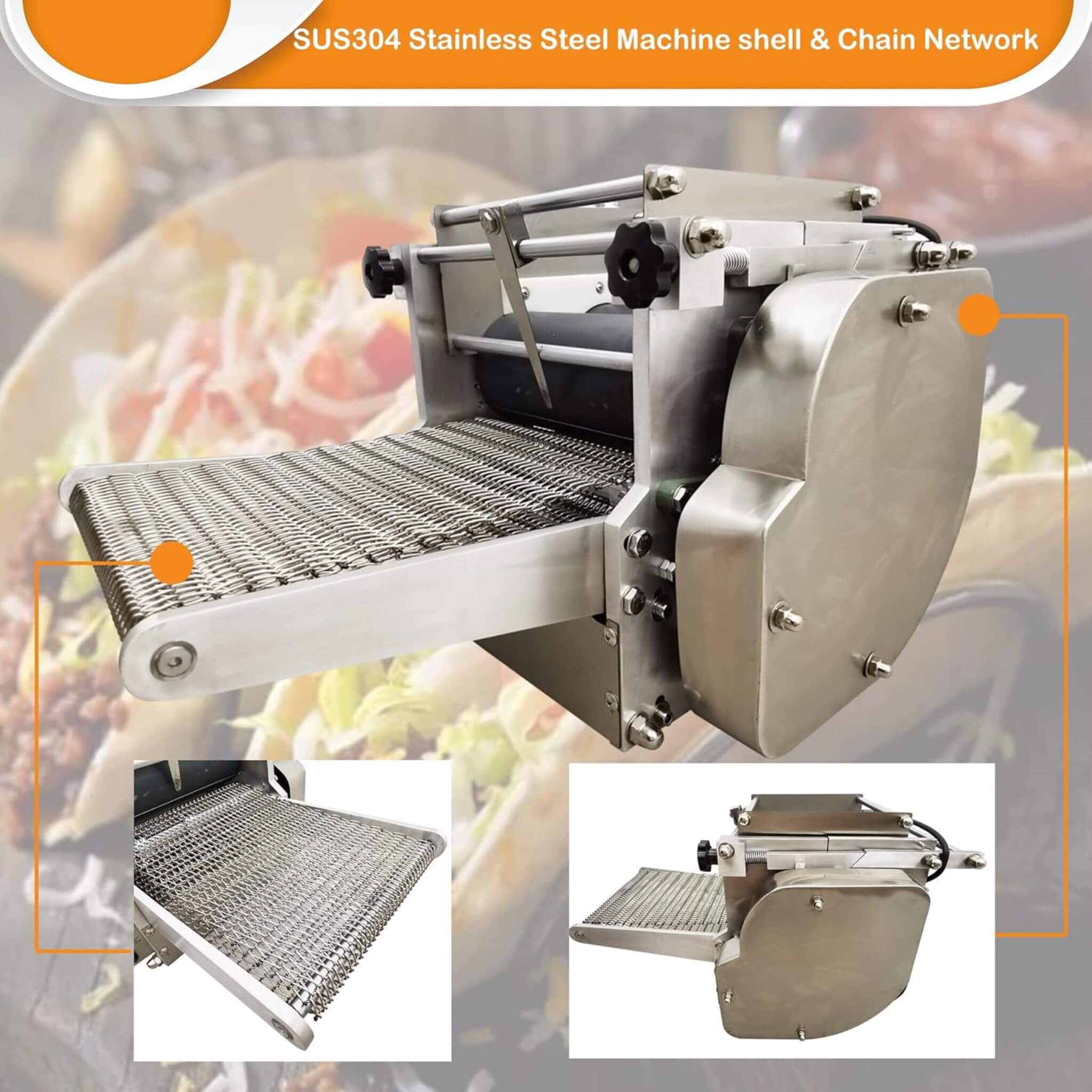 Heavy-Duty Commercial Automatic Corn Tortilla Making Machine (SAK60513) - Image 8