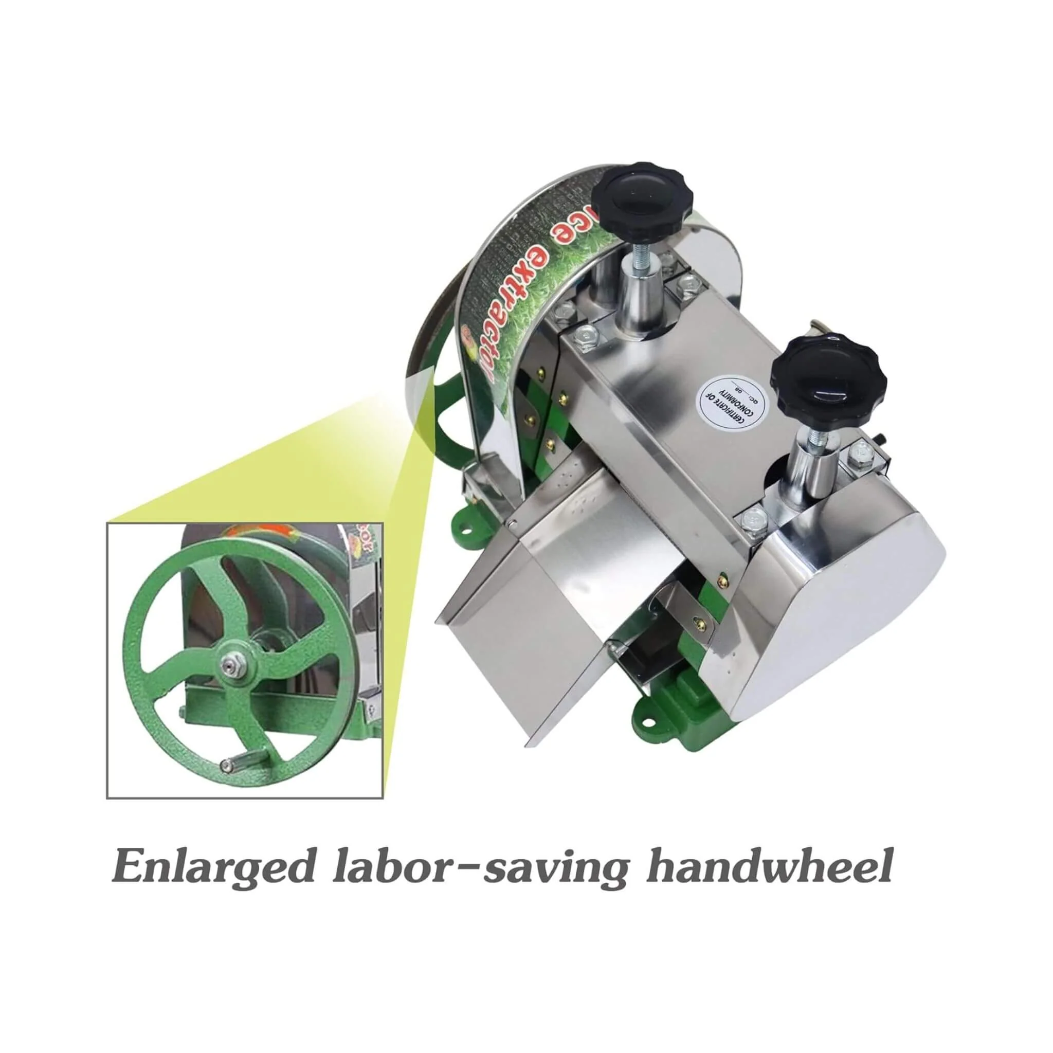 Heavy-Duty Commercial Manual Stainless Steel Sugar Cane Juicer (SAK81426) - Image 6