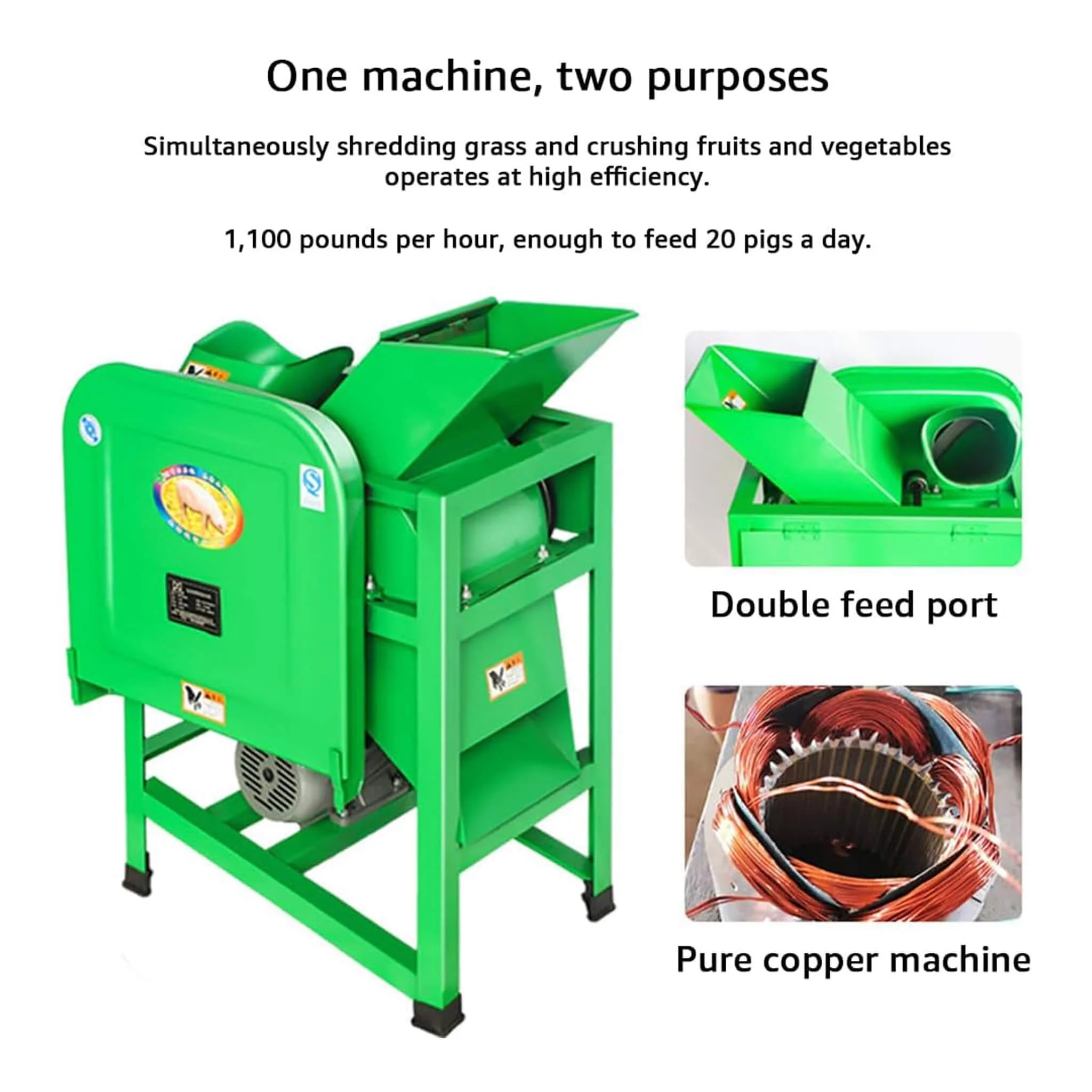 Heavy-Duty Electric Commercial Forage Harvester Hay Chopper (SAK98740) - Image 5