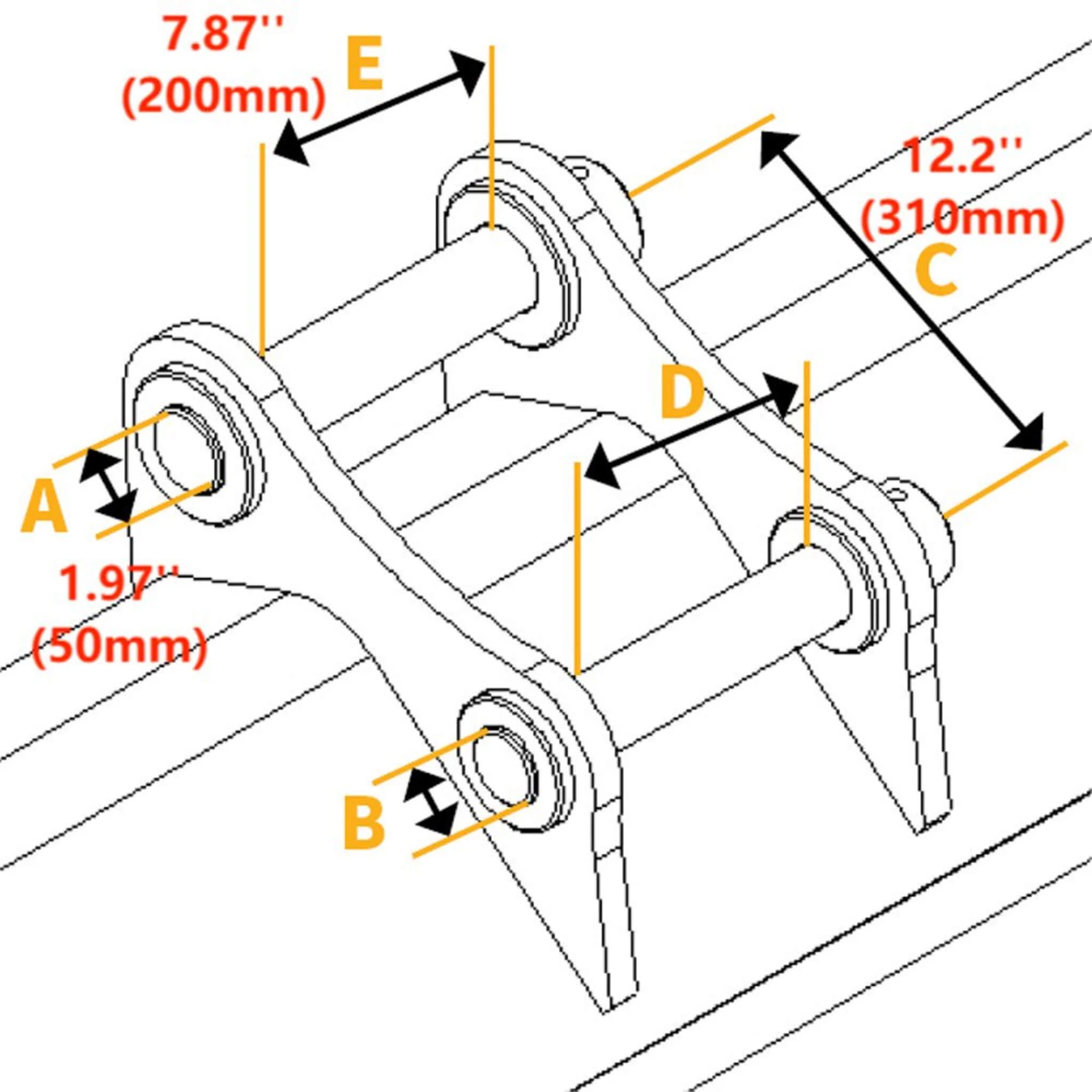 Heavy-Duty Hammer Hydraulic Excavator Concrete Pulverizer Processor, 18-Inch (SAK87314) - Image 8