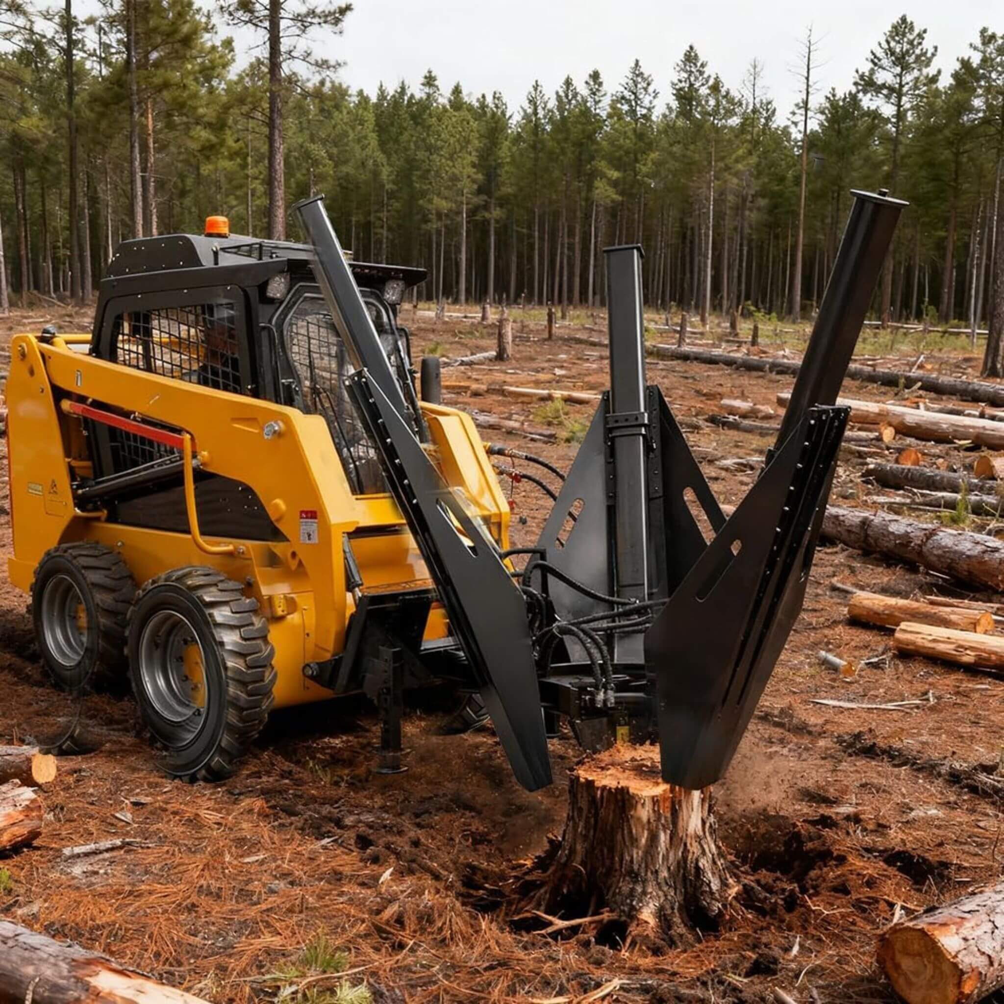 Heavy-Duty Industrial 3-Blade Tree Spade Transplanter Skid Steer Attachment (SAK50296) - Image 4