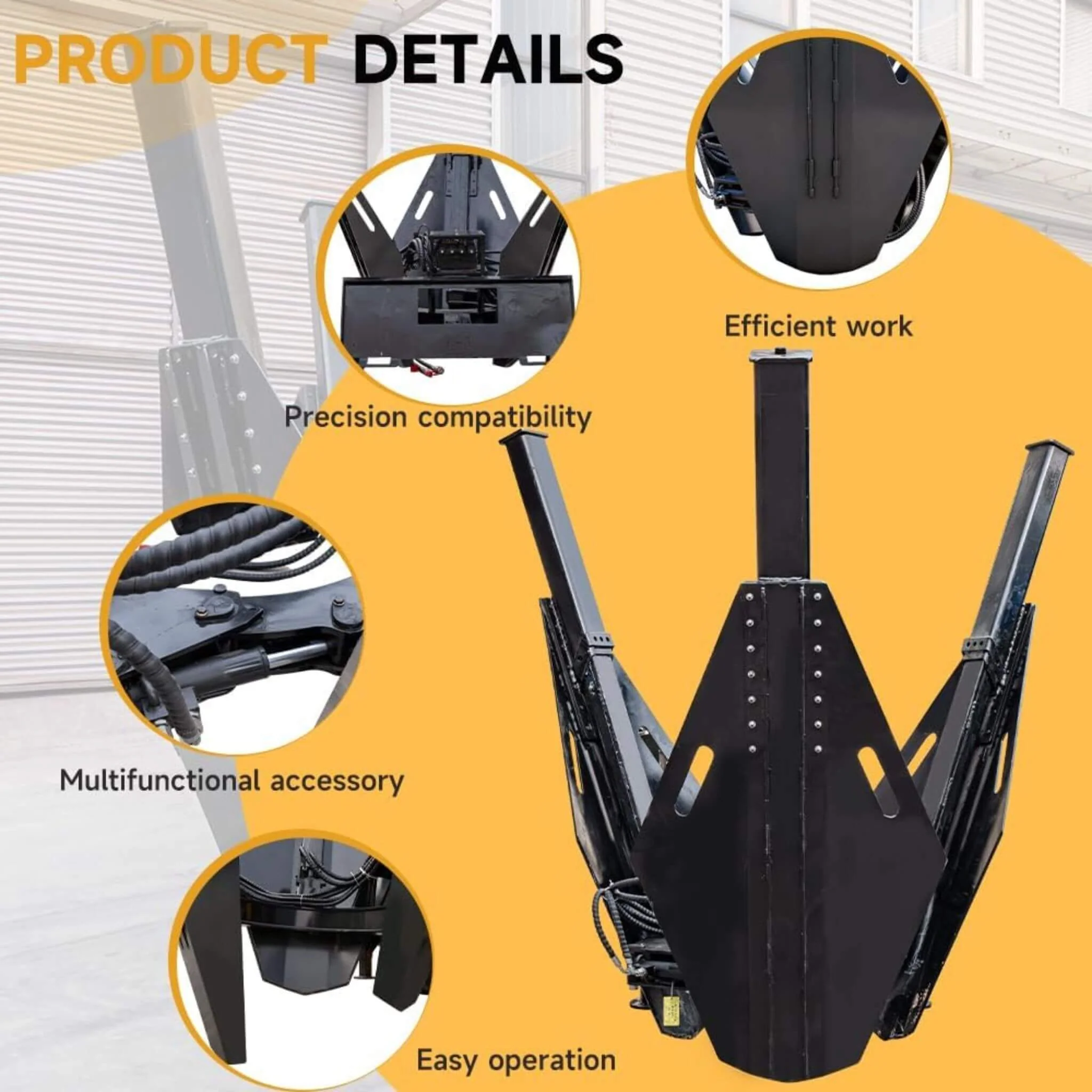Heavy-Duty Industrial 3-Blade Tree Spade Transplanter Skid Steer Attachment (SAK50296) - Image 5
