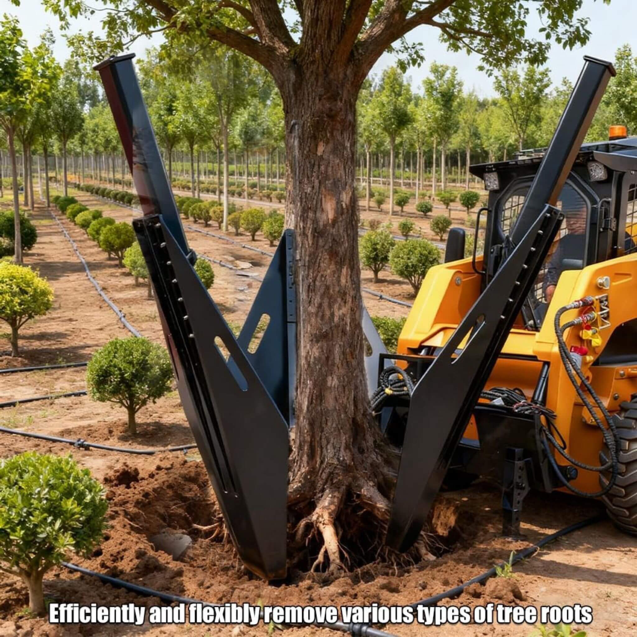 Heavy-Duty Industrial 3-Blade Tree Spade Transplanter Skid Steer Attachment (SAK50296) - Image 6